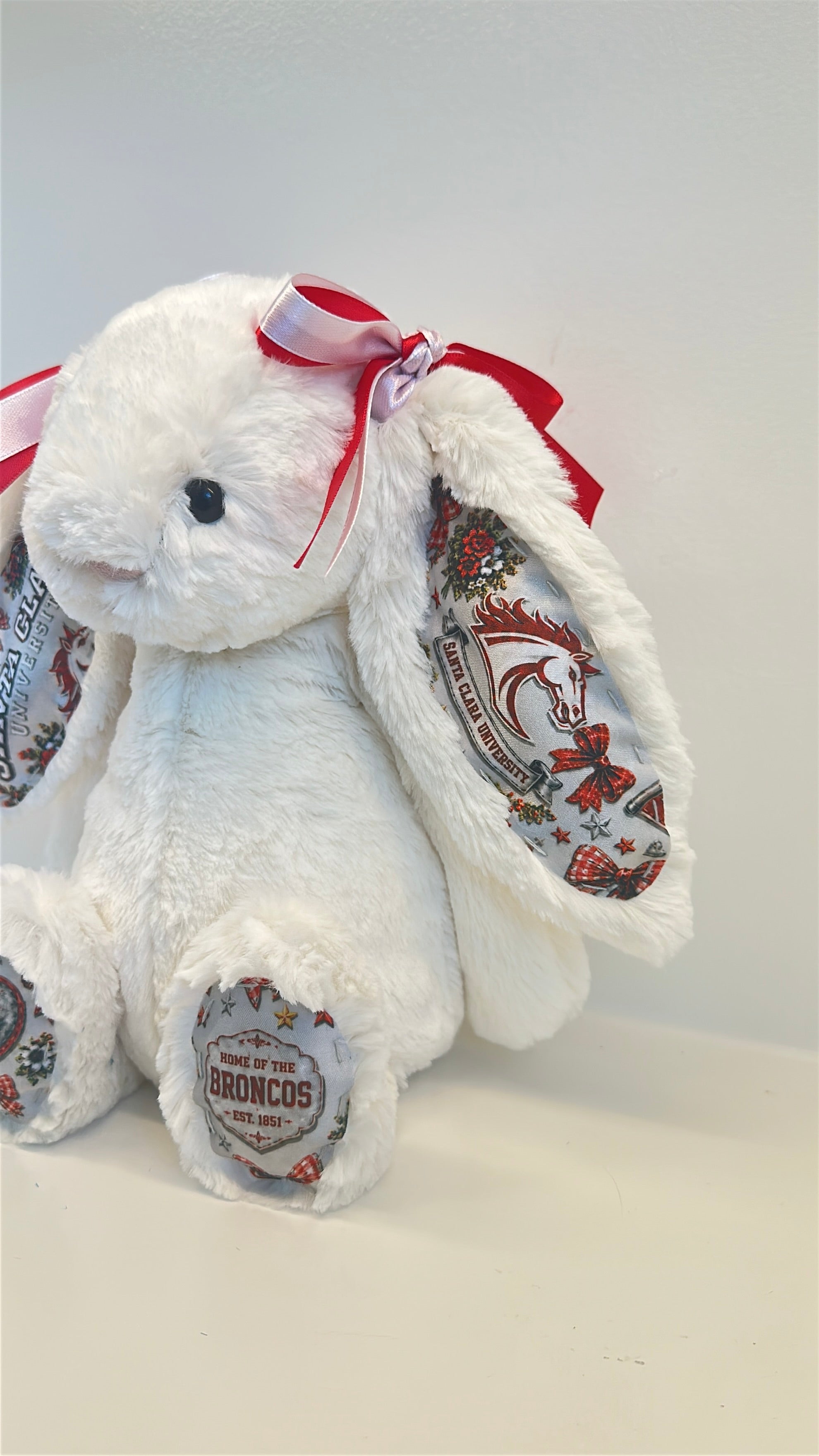 Santa Clara University Fully Custom College Jellycat Bunny