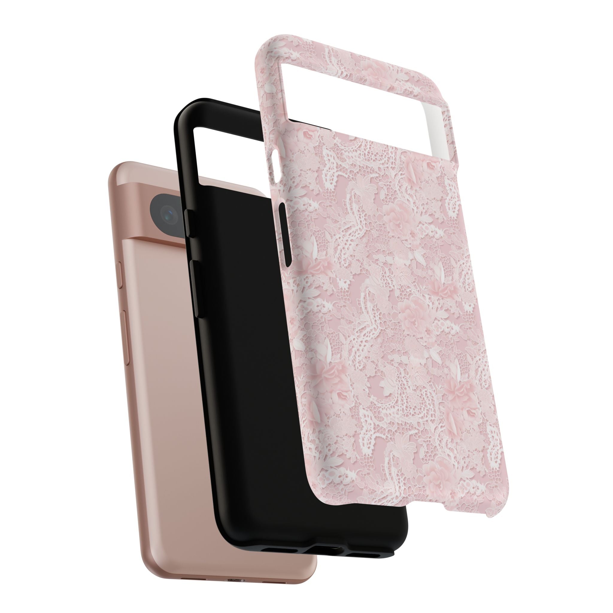 Customizable: Pink Floral Phone Case, Stylish Tough Cases, Unique Gift for Her, Cute Phone Accessories, Floral Tech Cover