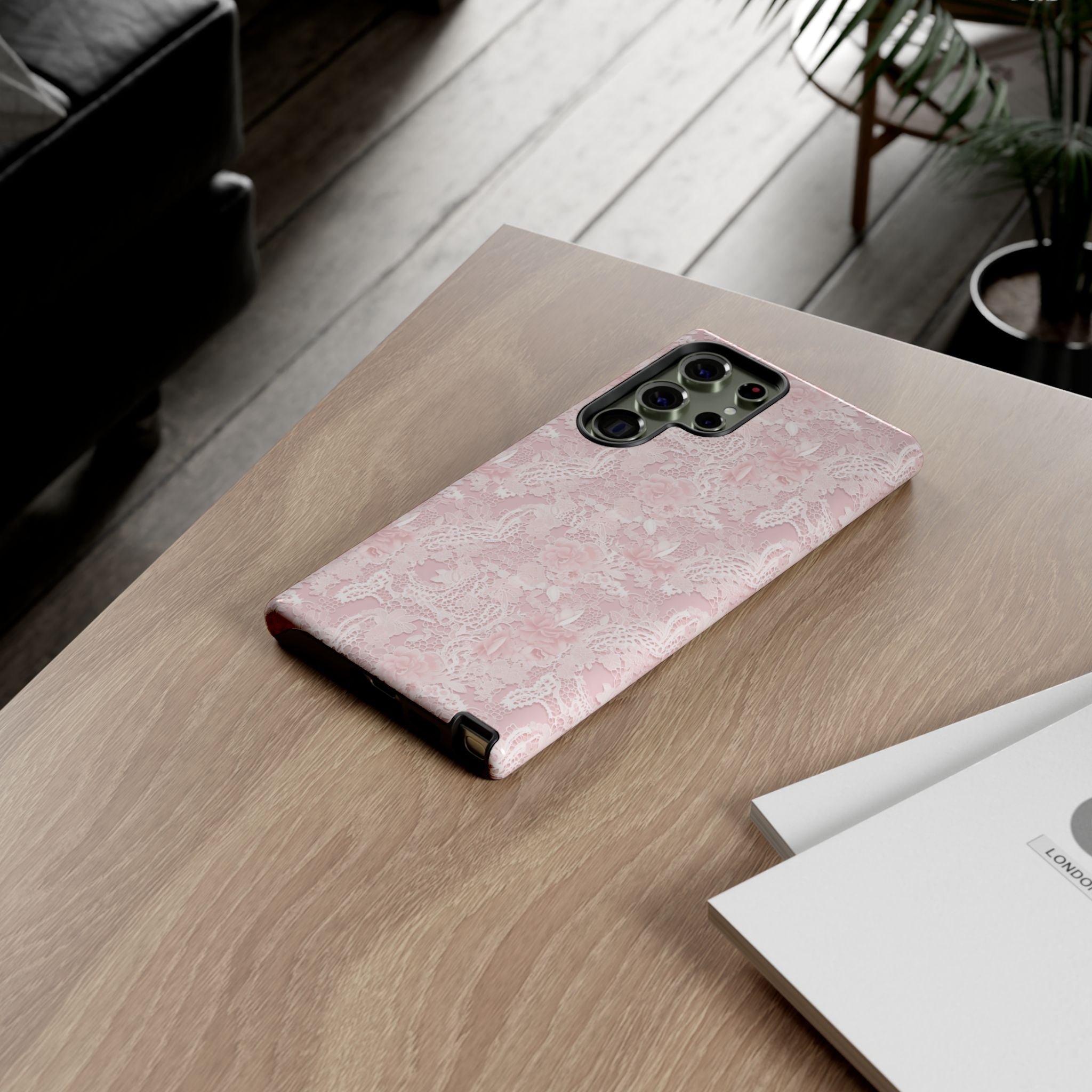 Customizable: Pink Floral Phone Case, Stylish Tough Cases, Unique Gift for Her, Cute Phone Accessories, Floral Tech Cover