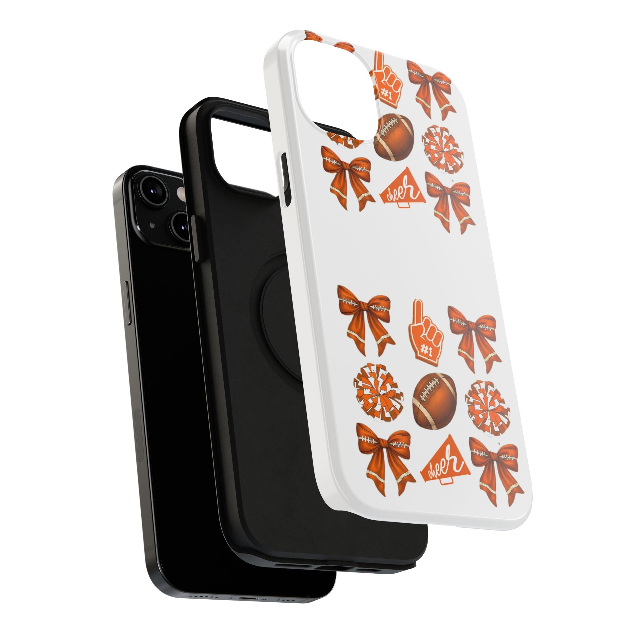 Customizable Orange-Themed Football Team Spirit Phone Case - Cheerful Accessories for Game Day, Unique Design for Fans, Sports Gift, Fall Celebrations, Team Pride