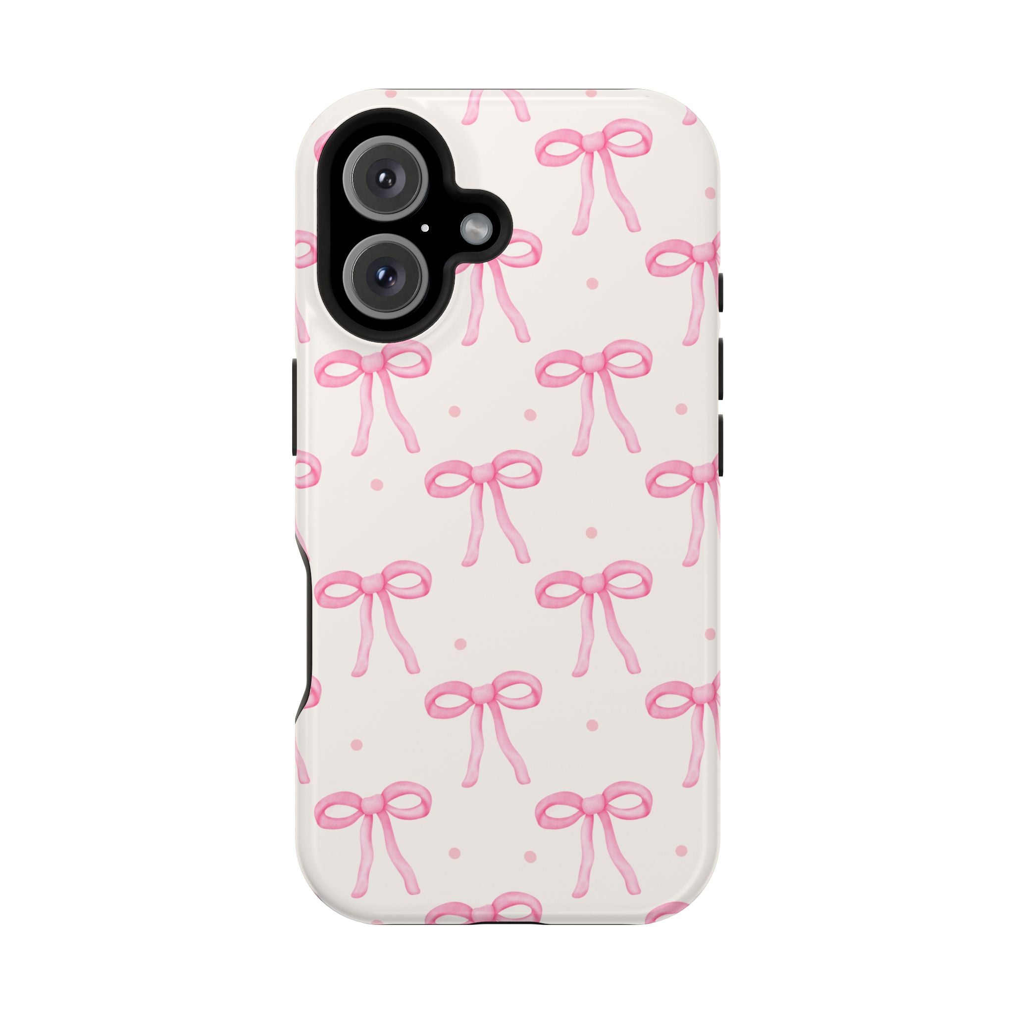 Customizable: Cute Pink Bow Impact-Resistant Phone Case