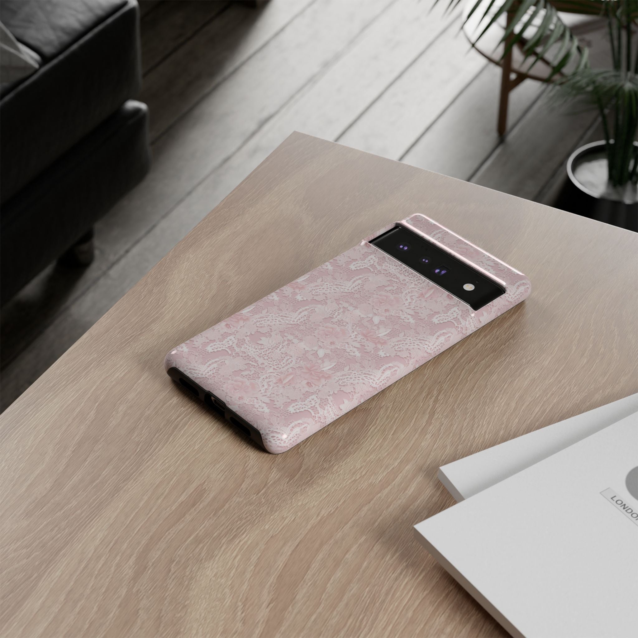 Customizable: Pink Floral Phone Case, Stylish Tough Cases, Unique Gift for Her, Cute Phone Accessories, Floral Tech Cover