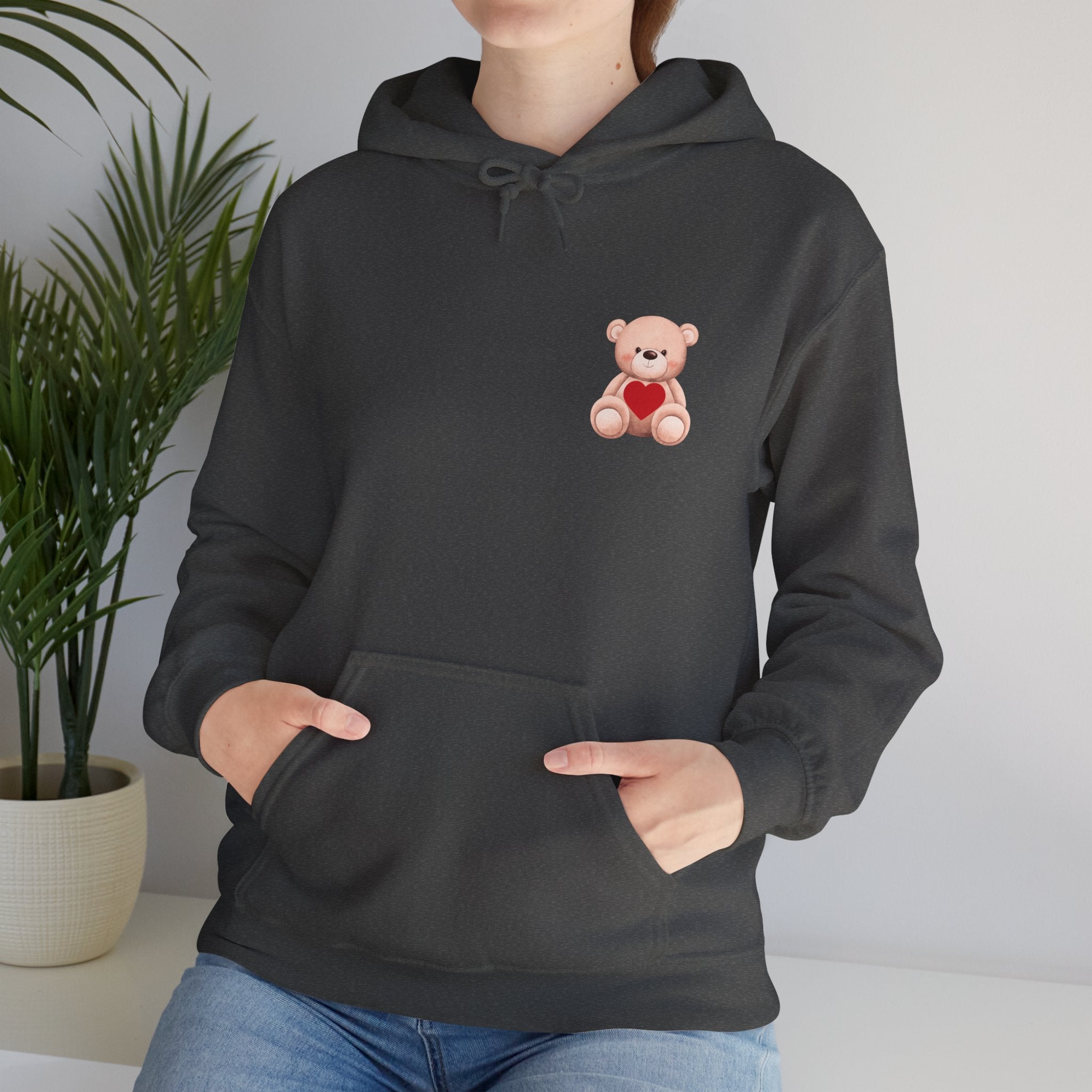 Customizable: Bear Heart Hoodie - Personalizable School Spirit Apparel