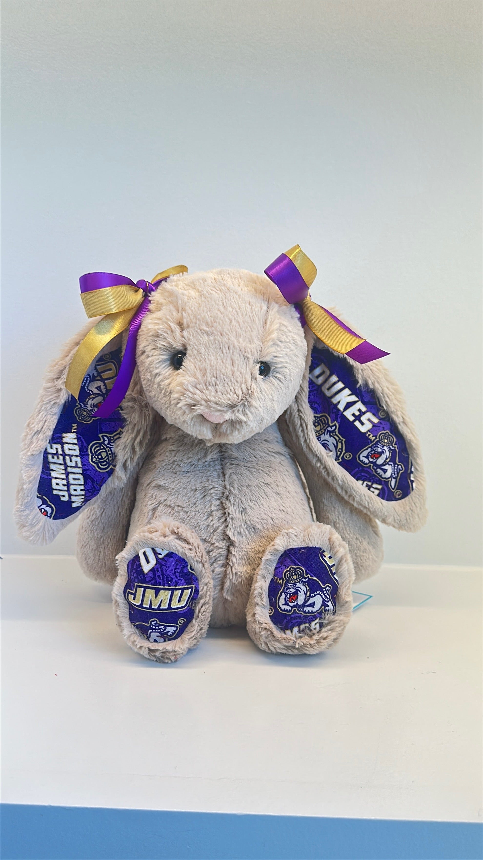 James Madison University (JMU) College Jellycat Bunny – 4U Dezigns