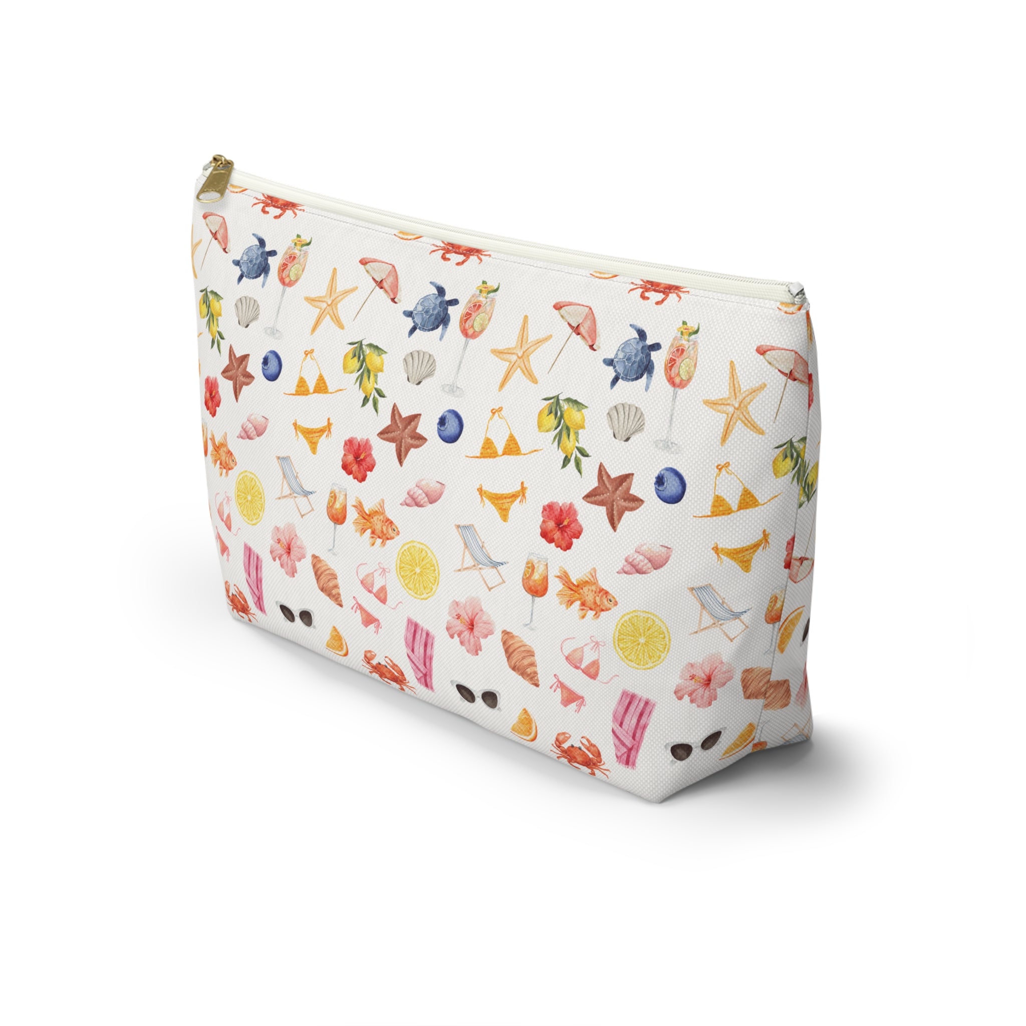 Customizable Beach-Themed Accessory/Makeup Pouch