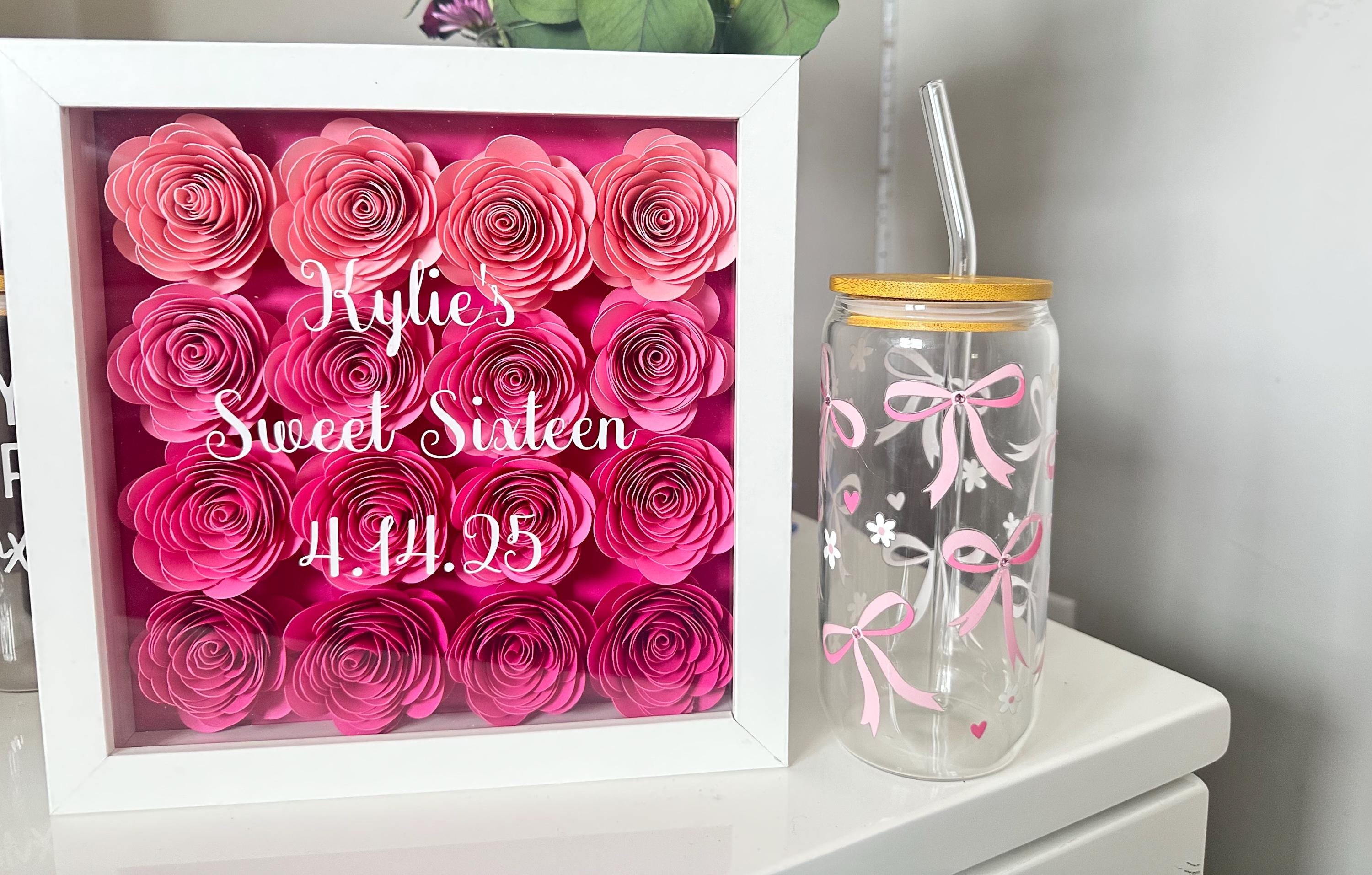 Special Occasion Flower Shadow Boxes | Birthday | Anniversary | Wedding | Valentine’s Day