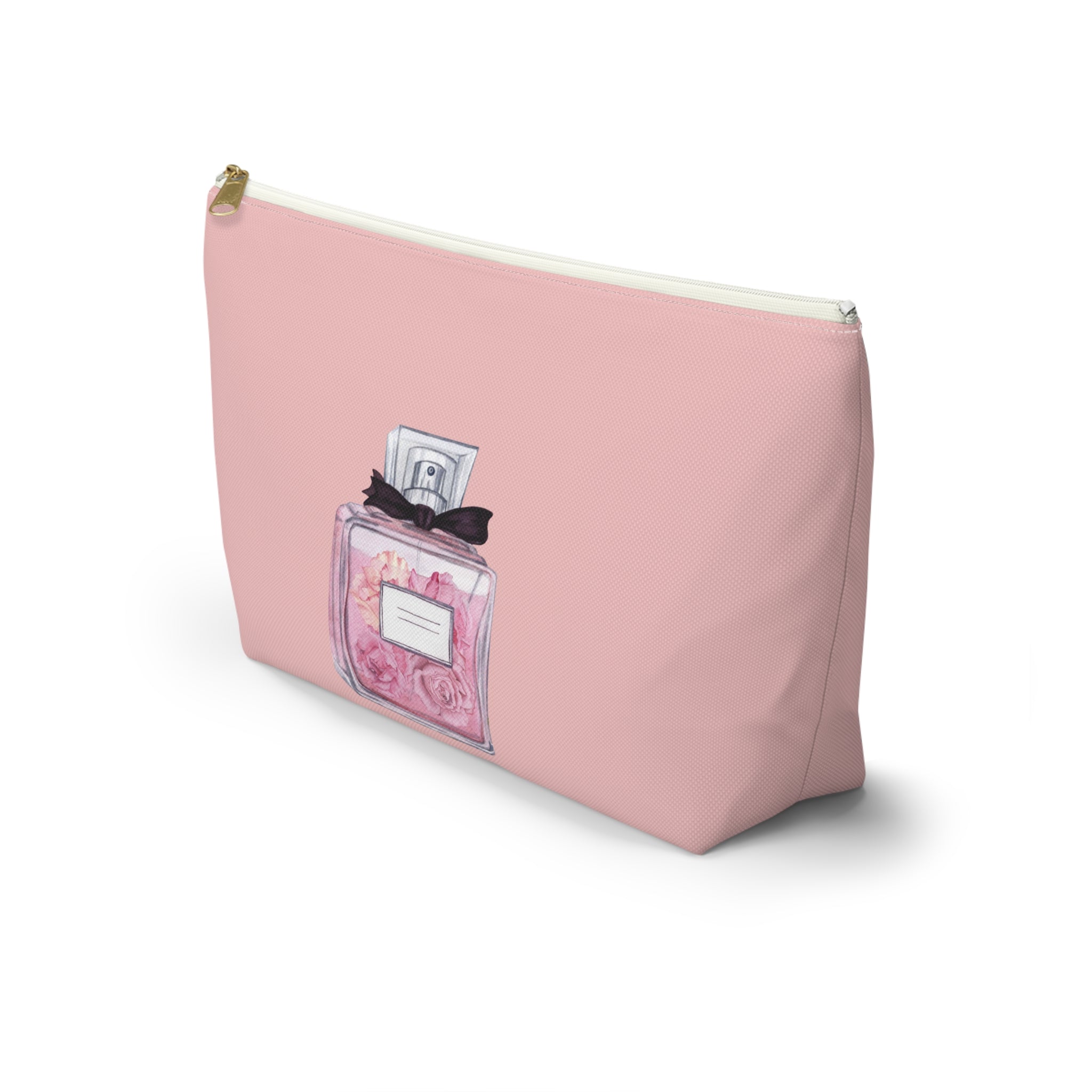 Customizable Chic Makeup Pouch, Cosmetic Bag, Travel Organizer, Floral Print, Gift for Her