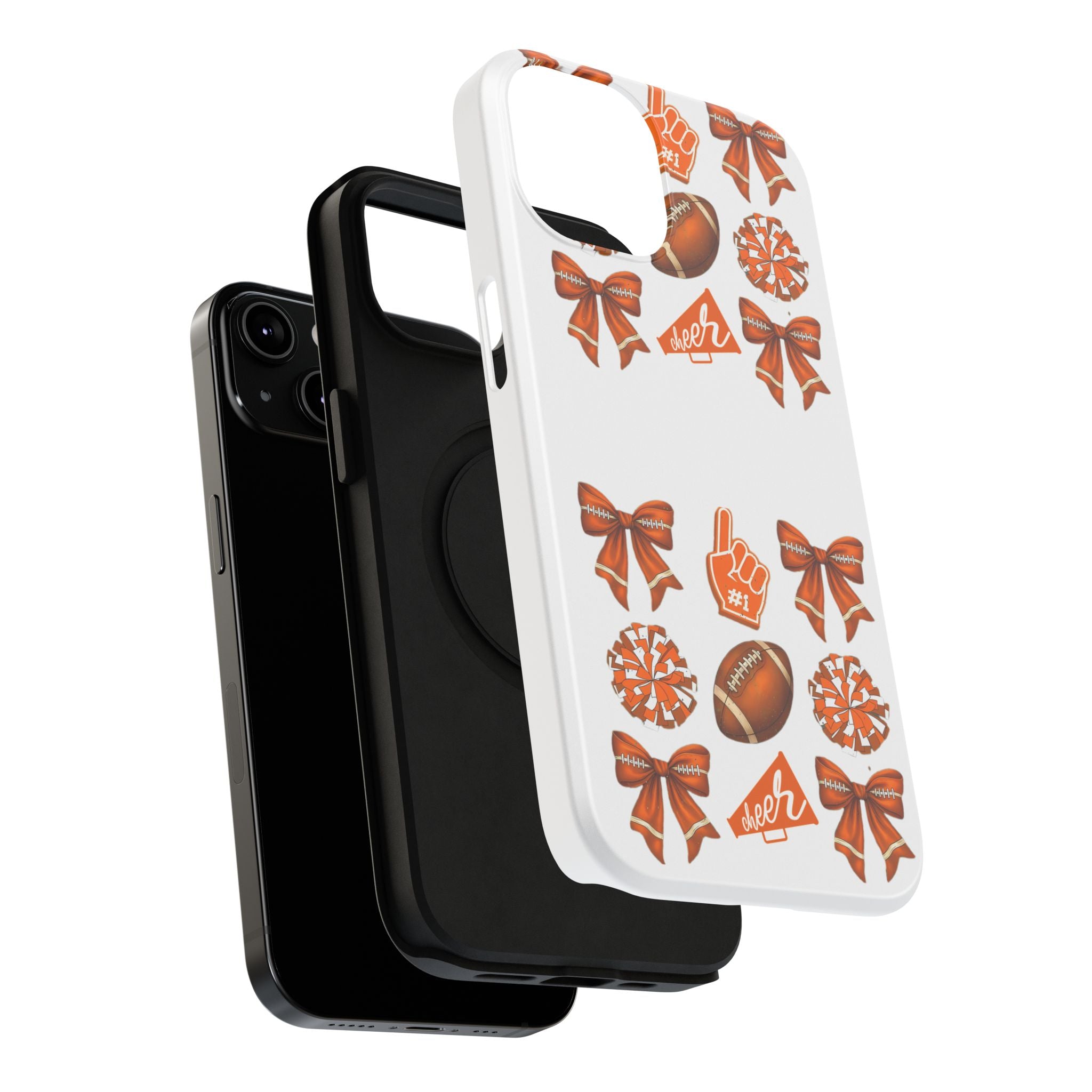 Customizable Orange-Themed Football Team Spirit Phone Case - Cheerful Accessories for Game Day, Unique Design for Fans, Sports Gift, Fall Celebrations, Team Pride