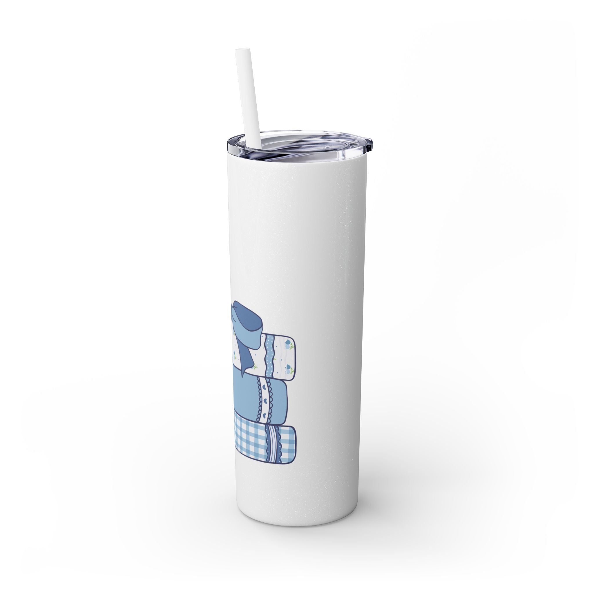 Customizable: Girly Book Club Skinny Tumbler with Straw, 20oz | Perfect for Events, Gifts, Coffee, and Summer Drinks