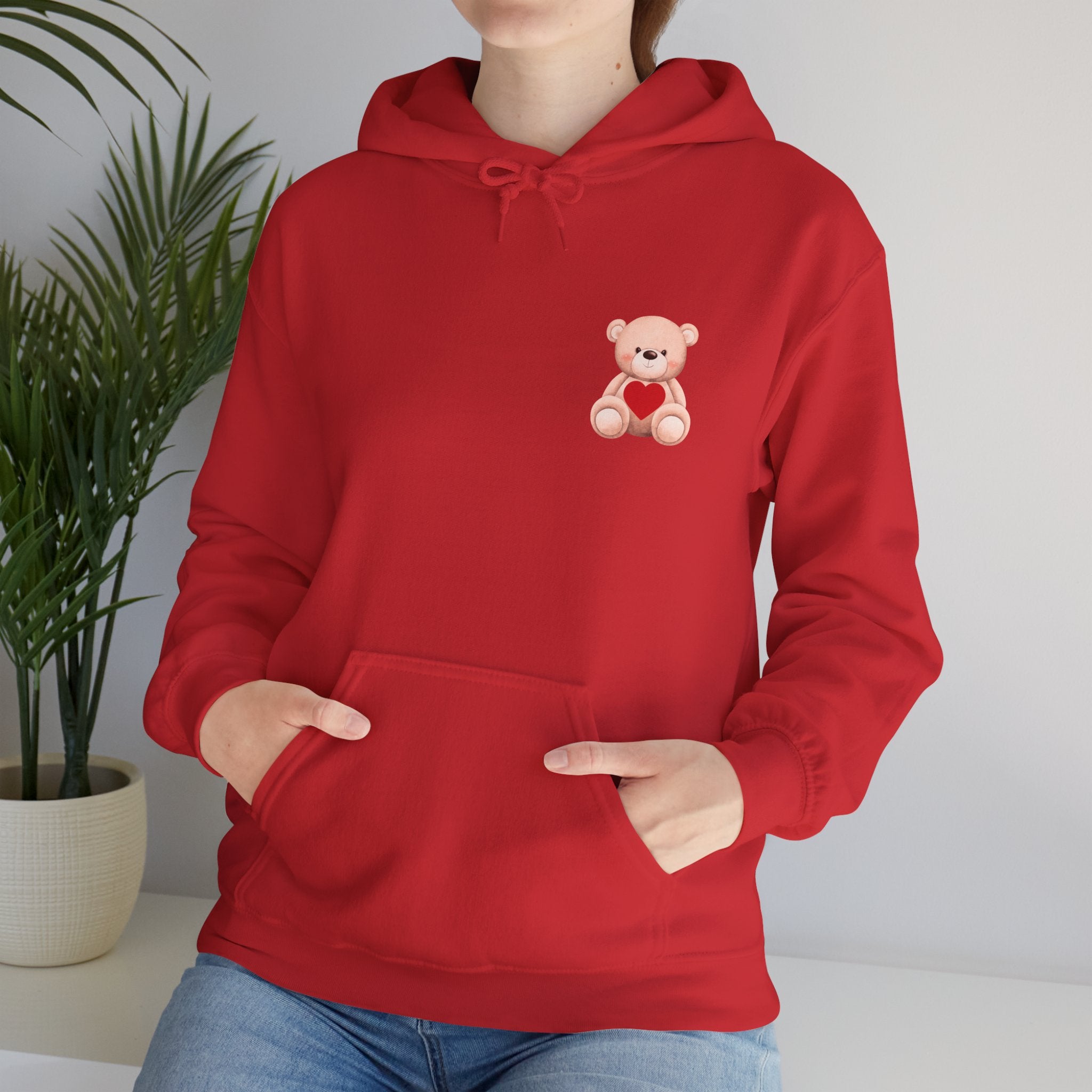 Customizable: Bear Heart Hoodie - Personalizable School Spirit Apparel