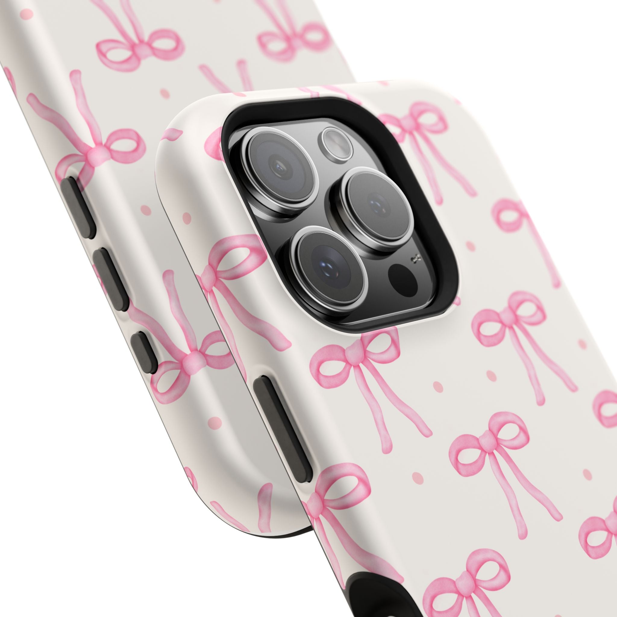 Customizable: Cute Pink Bow Impact-Resistant Phone Case