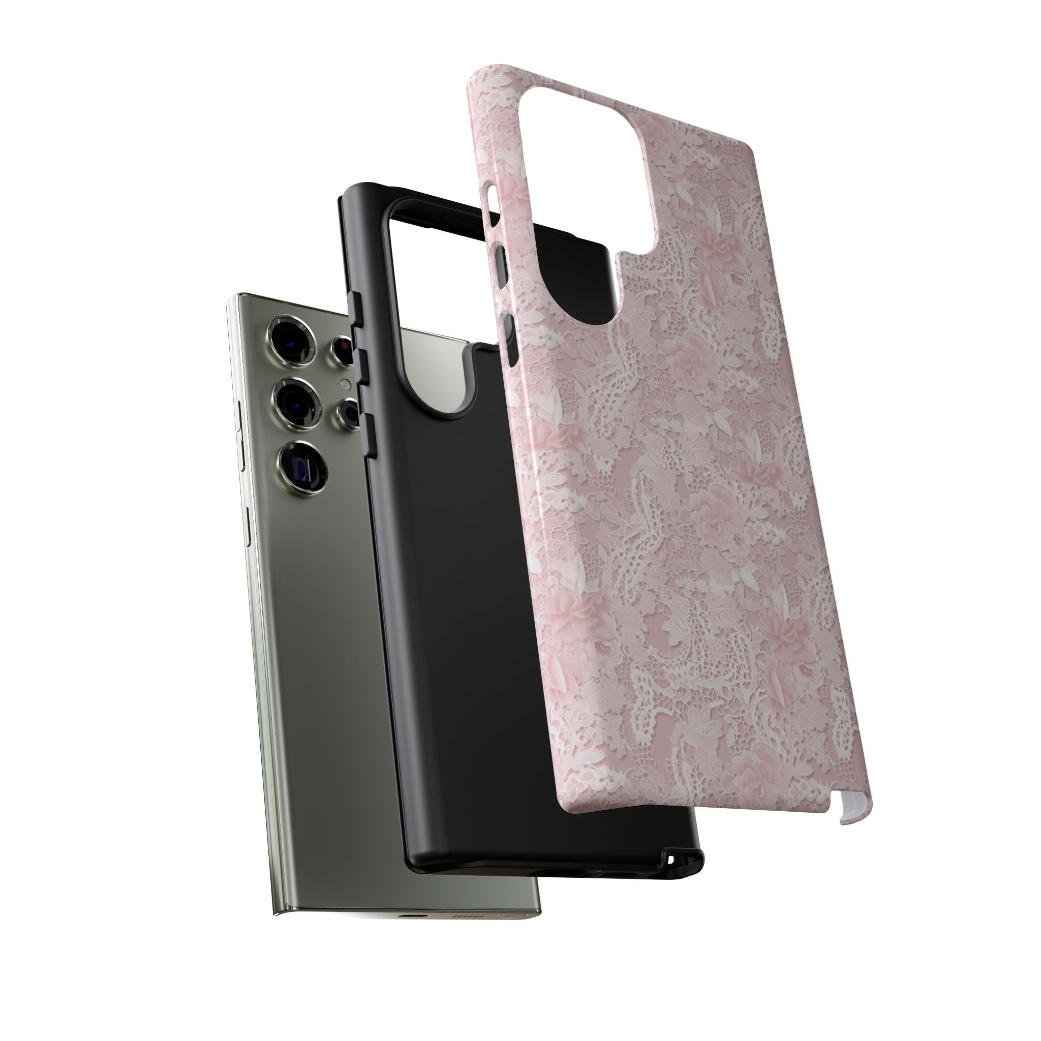 Customizable: Pink Floral Phone Case, Stylish Tough Cases, Unique Gift for Her, Cute Phone Accessories, Floral Tech Cover
