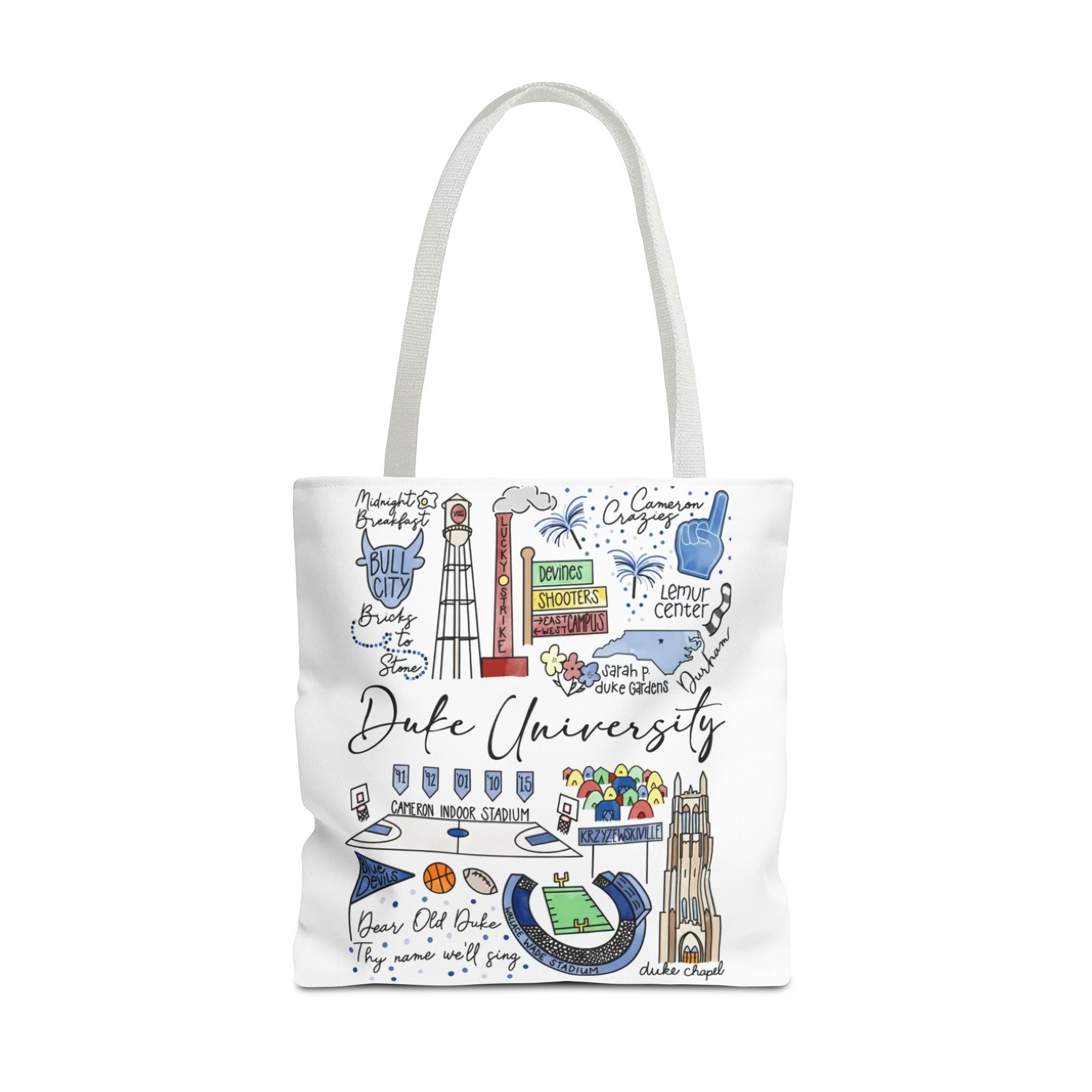 Duke University Tote Bag, College Spirit Bag, Campus Life Accessory, School Pride Gift, Eco-Friendly Shopping Bag