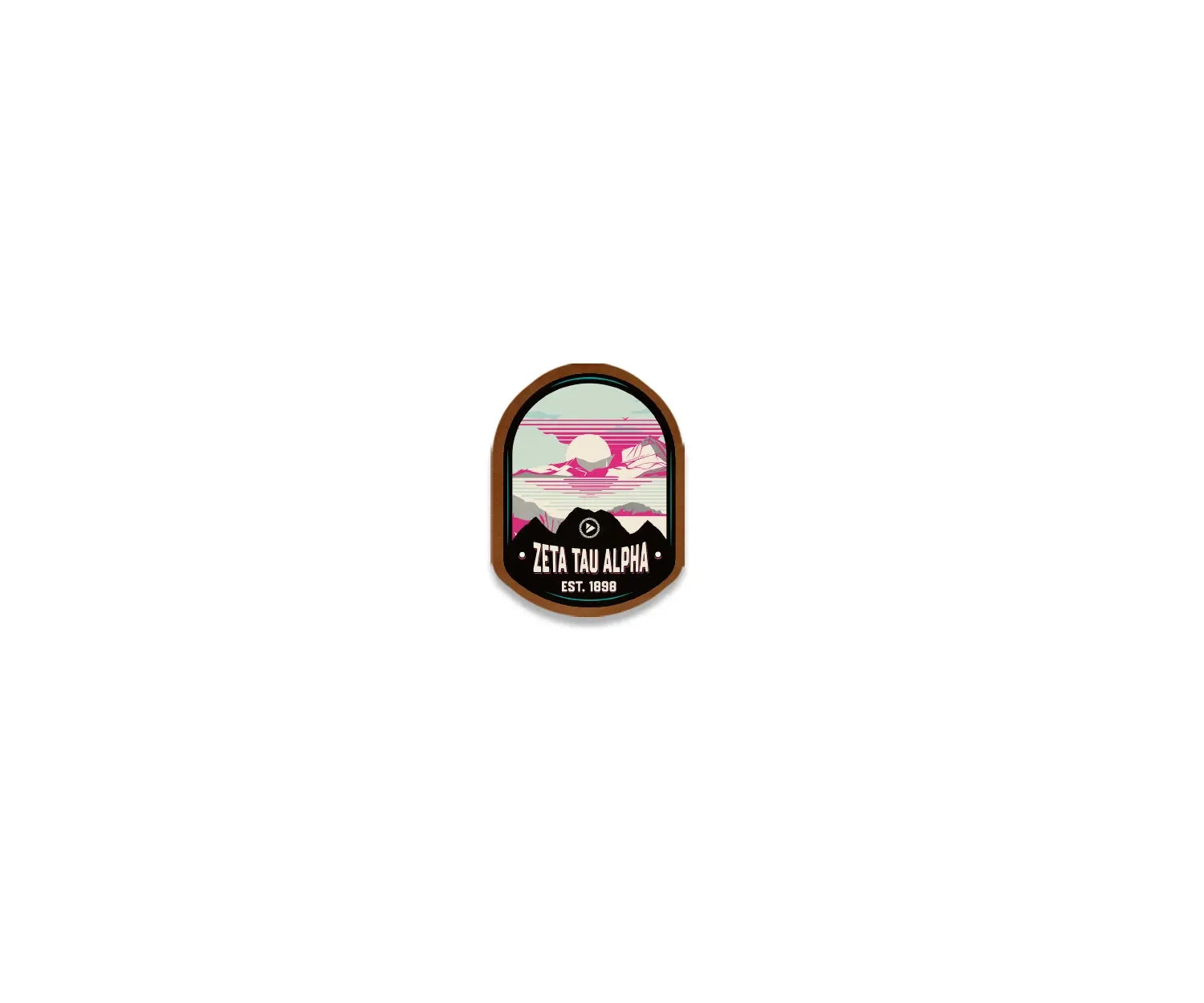 Zeta Tau Alpha Richardson 112 UV Print Leatherette Patch Trucker Hat - Ventura