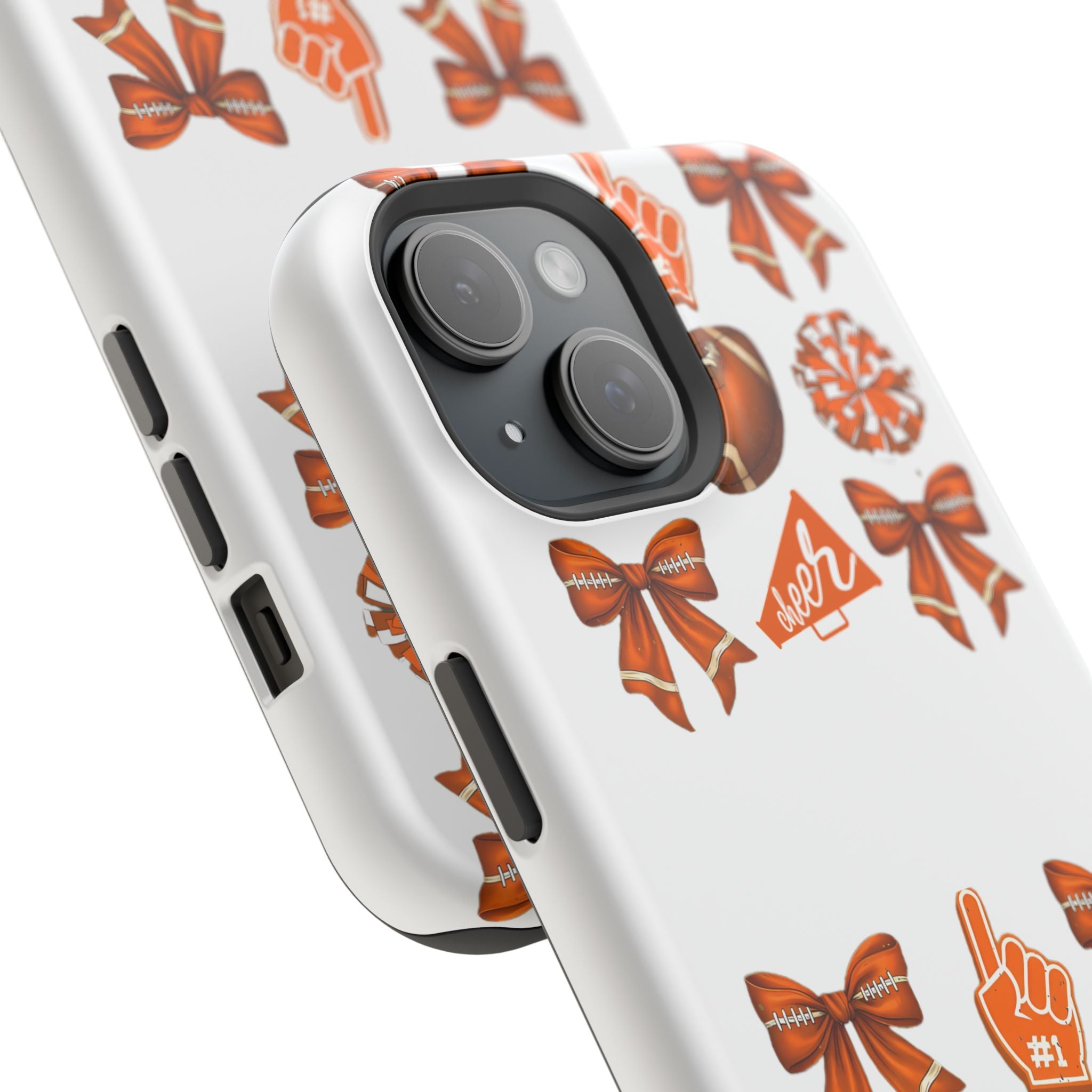 Customizable Orange-Themed Football Team Spirit Phone Case - Cheerful Accessories for Game Day, Unique Design for Fans, Sports Gift, Fall Celebrations, Team Pride