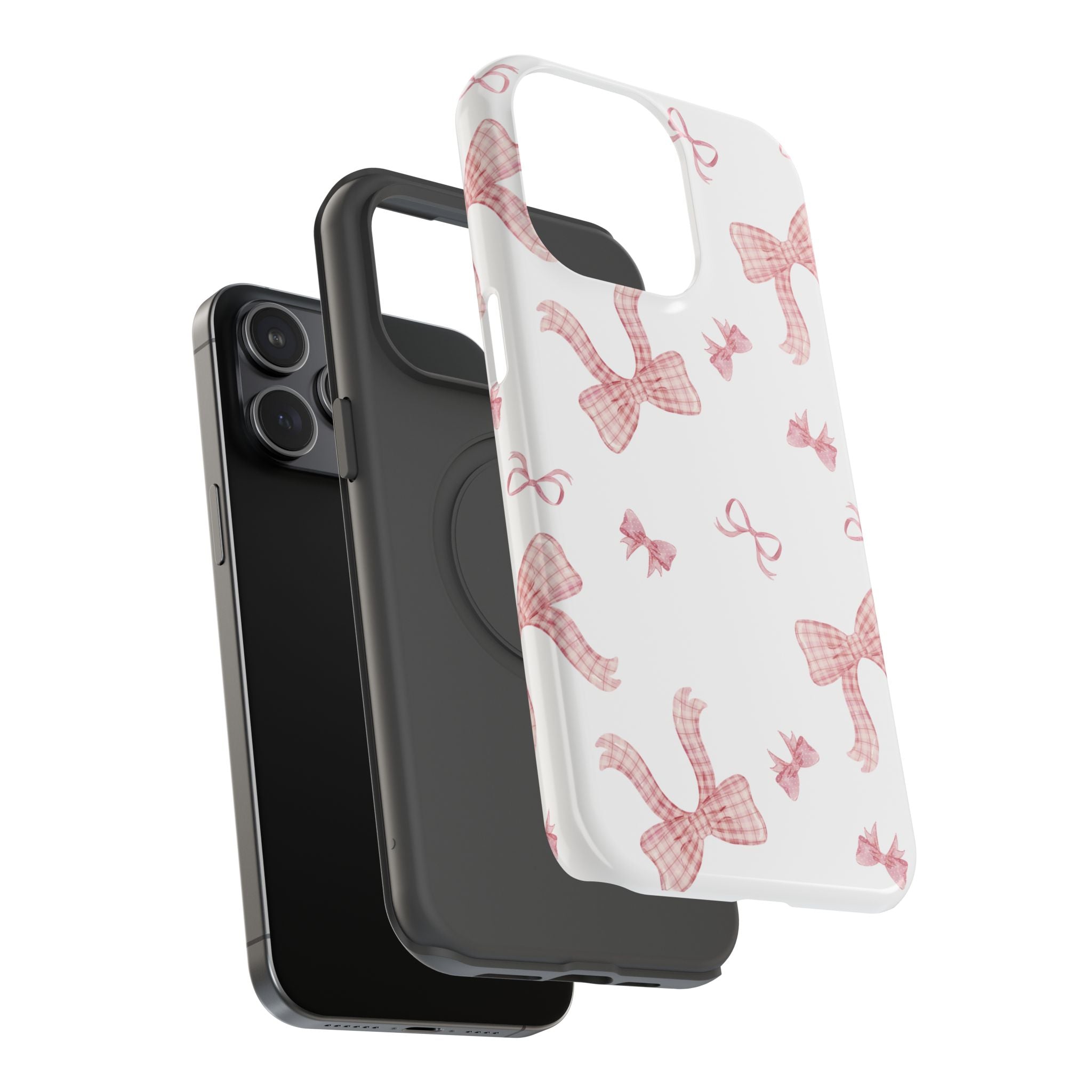 Customizable: Gingham Chic Bow Pattern Phone Case