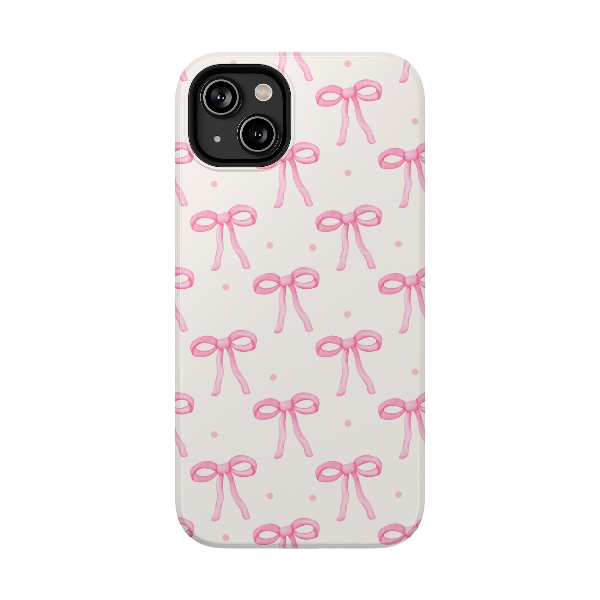 Customizable: Cute Pink Bow Impact-Resistant Phone Case