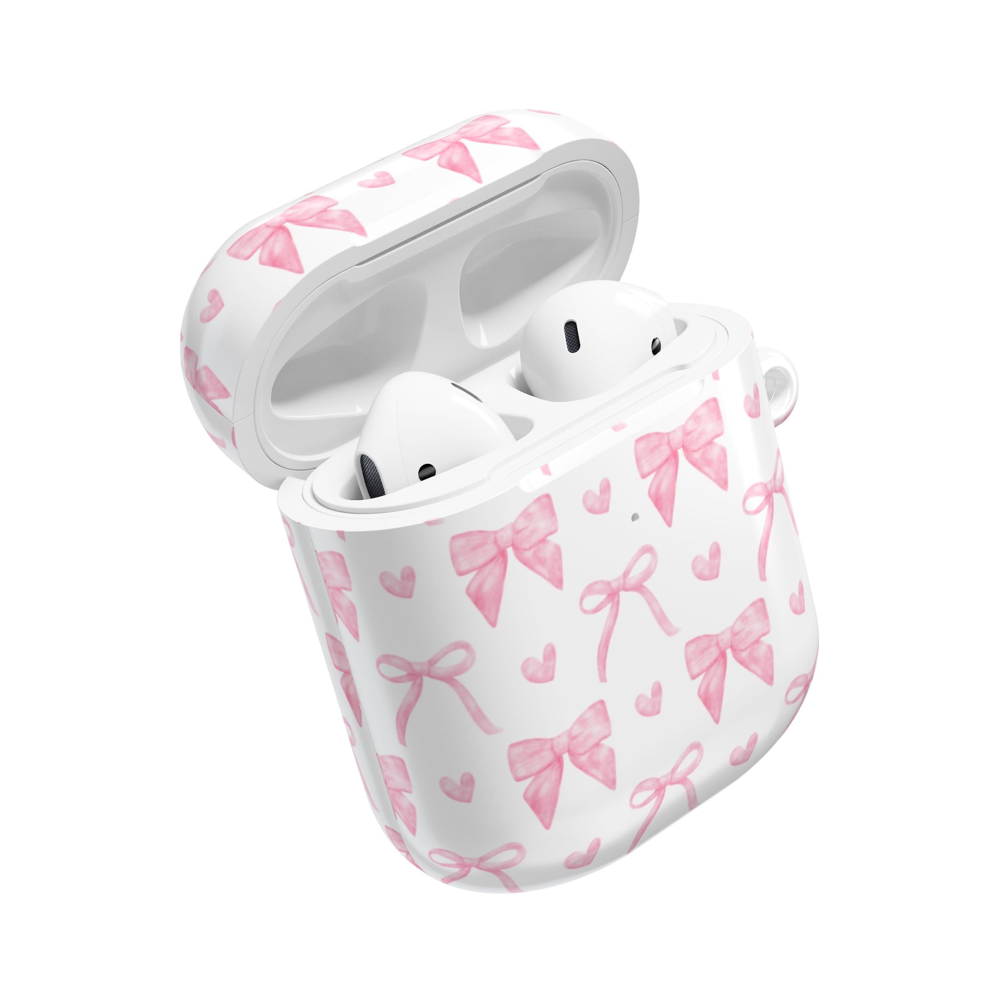 Cute Pink Bow AirPod Case Protectors, Aesthetic Earbuds Cover, Gift for Her, Stylish Tech Accessory