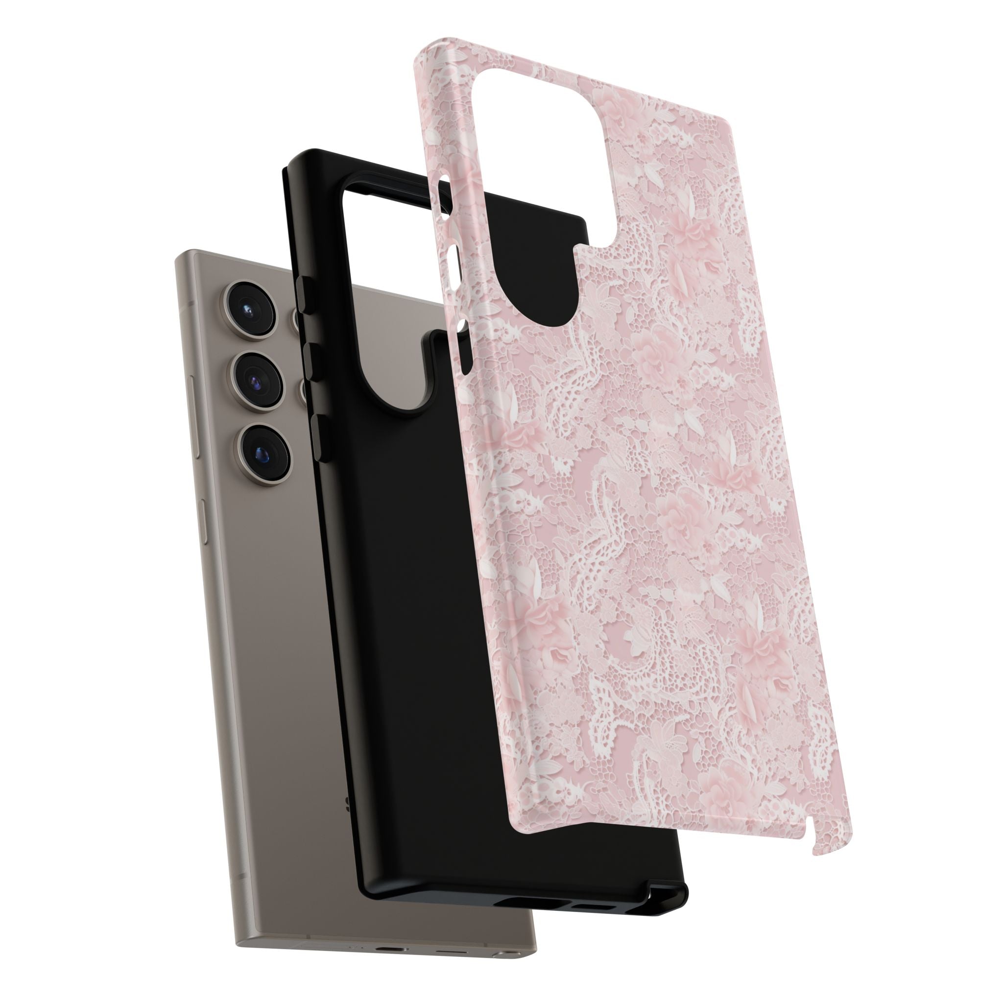 Customizable: Pink Floral Phone Case, Stylish Tough Cases, Unique Gift for Her, Cute Phone Accessories, Floral Tech Cover