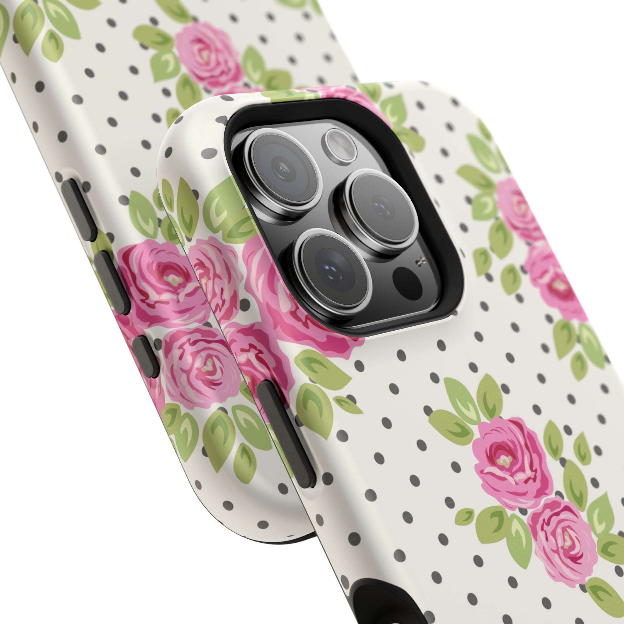 Customizable: Floral Polka Dot Phone Case