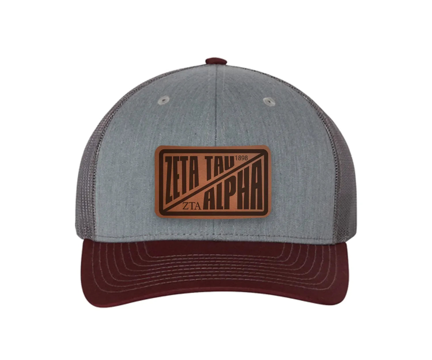 Zeta Tau Alpha Richardson 112 Leatherette Patch Trucker Hat - Divide