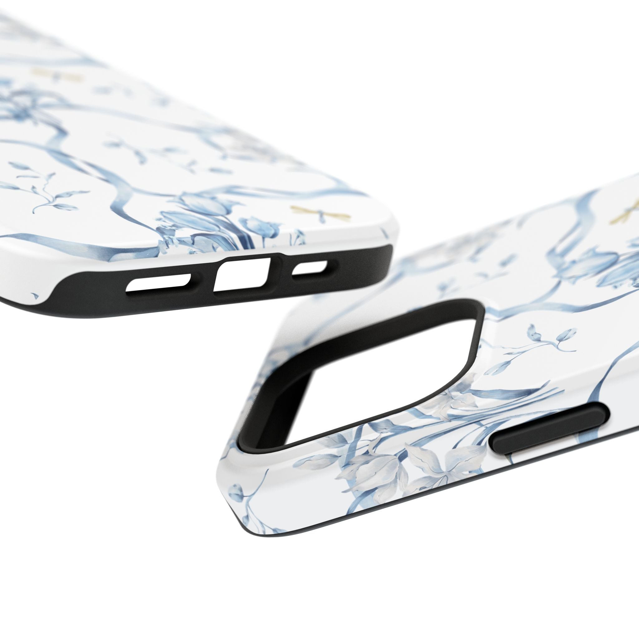 Customizable: Blue Floral-Inspired Phone Case