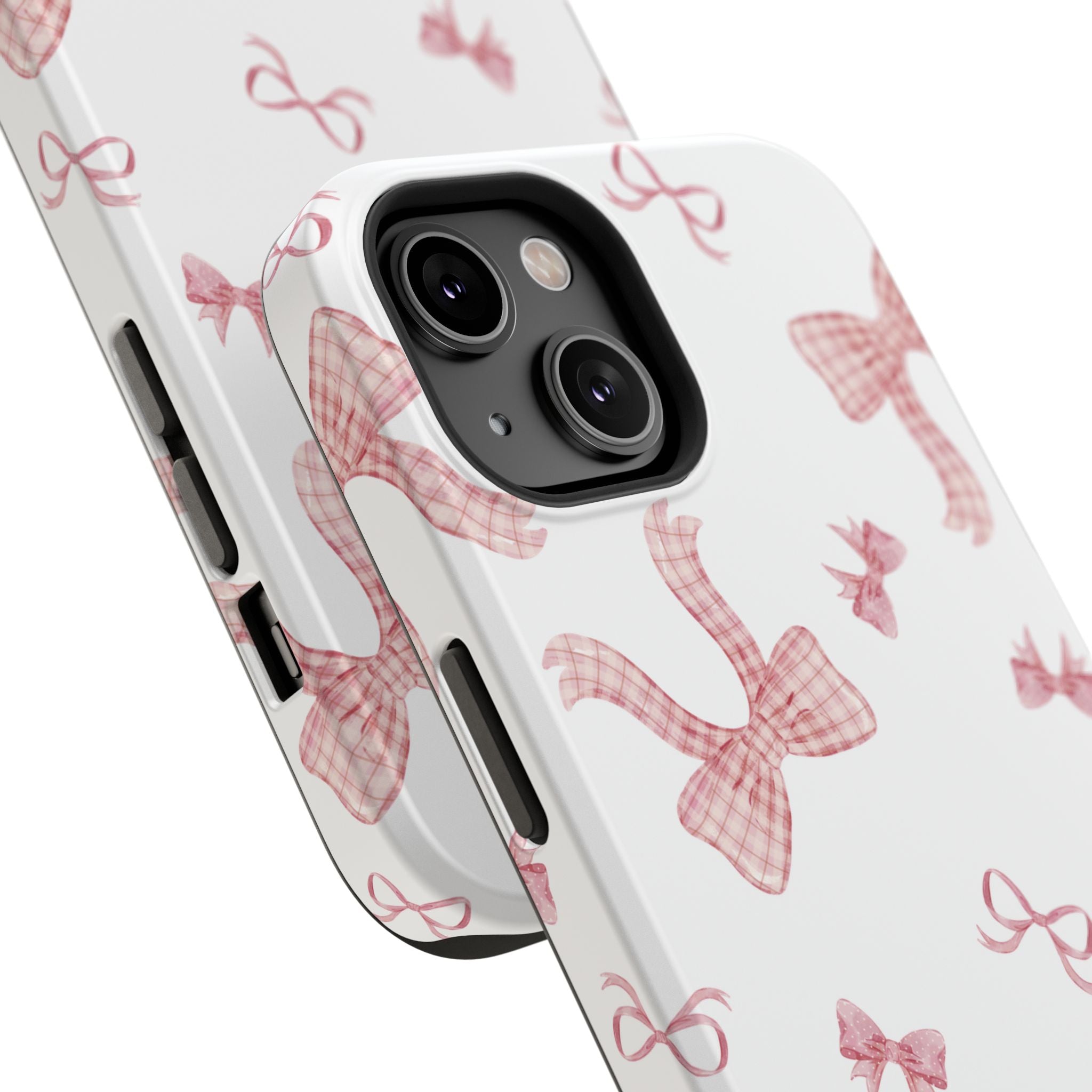 Customizable: Gingham Chic Bow Pattern Phone Case