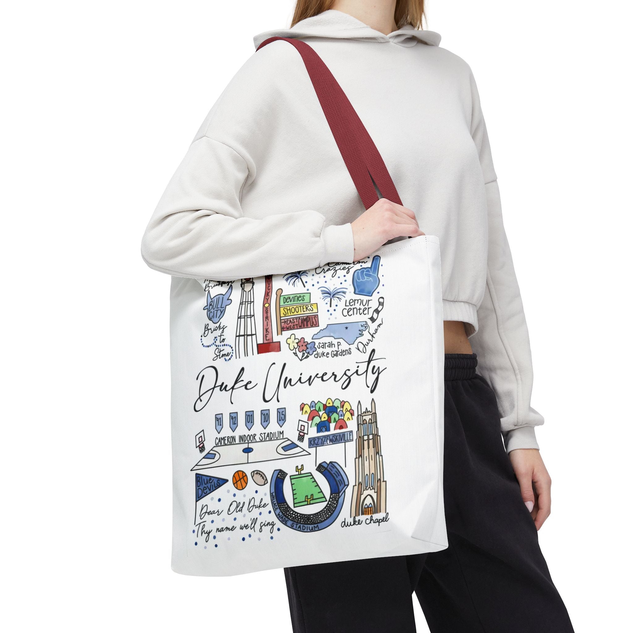 Duke University Tote Bag, College Spirit Bag, Campus Life Accessory, School Pride Gift, Eco-Friendly Shopping Bag
