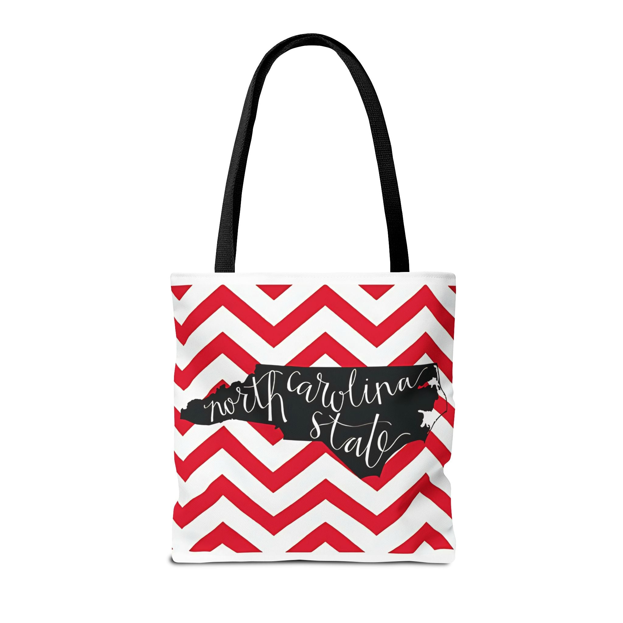 North Carolina Tote Bag, Stylish Chevron Pattern, Beach Essentials, Reusable Grocery Bag, Gift for Travelers, Southern Charm