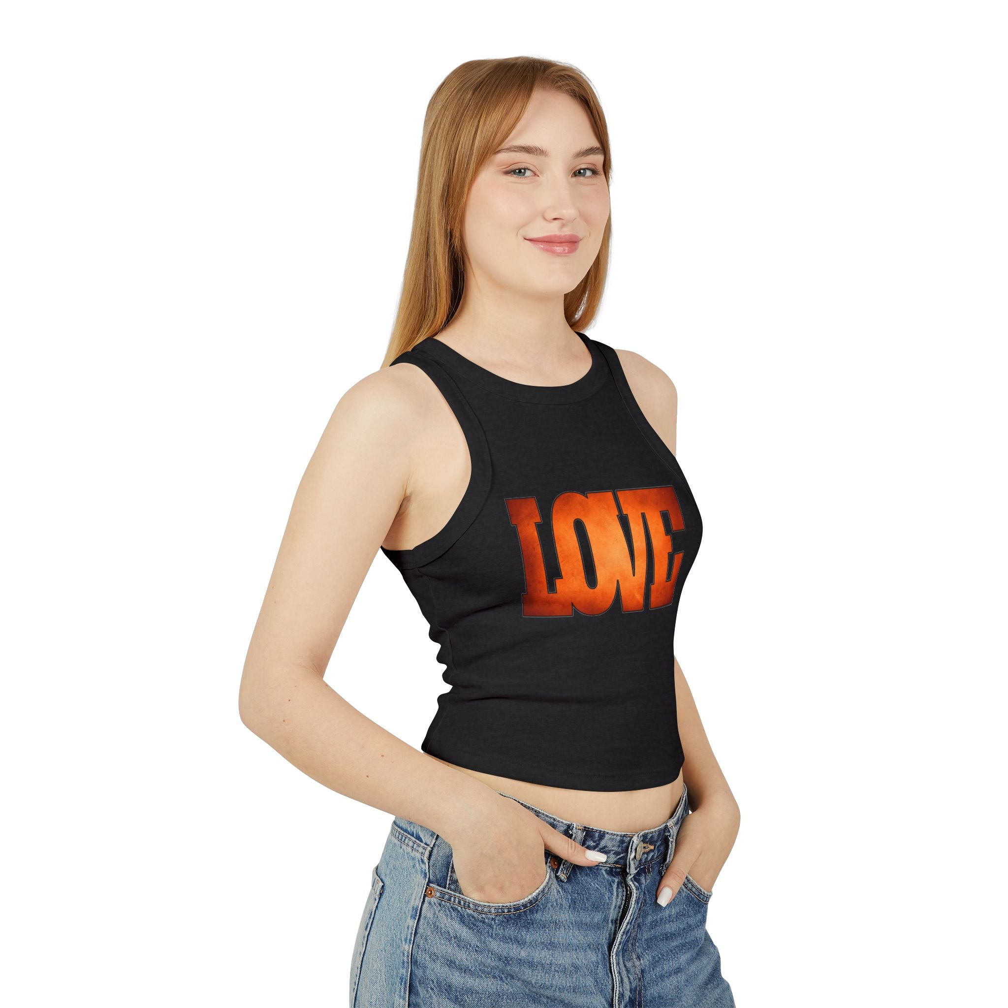 Customizable Orange Love Tank Top