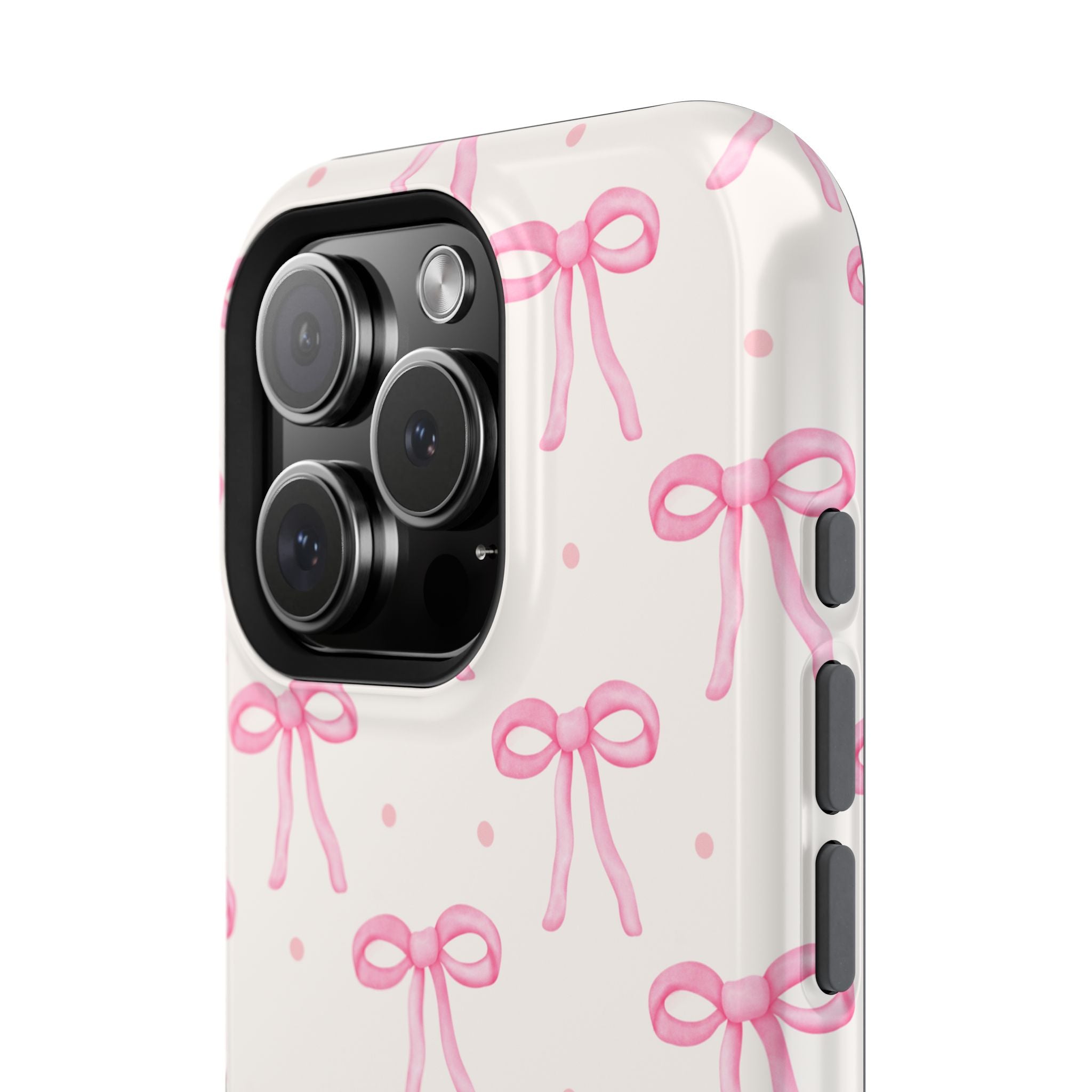 Customizable: Cute Pink Bow Impact-Resistant Phone Case
