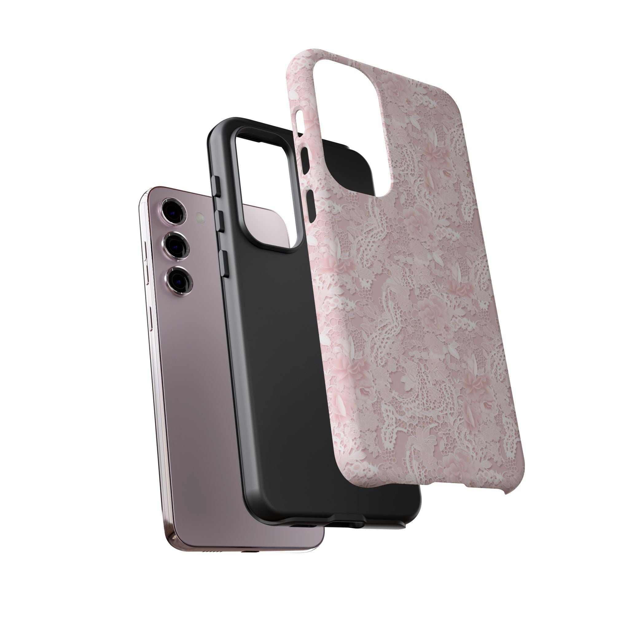 Customizable: Pink Floral Phone Case, Stylish Tough Cases, Unique Gift for Her, Cute Phone Accessories, Floral Tech Cover