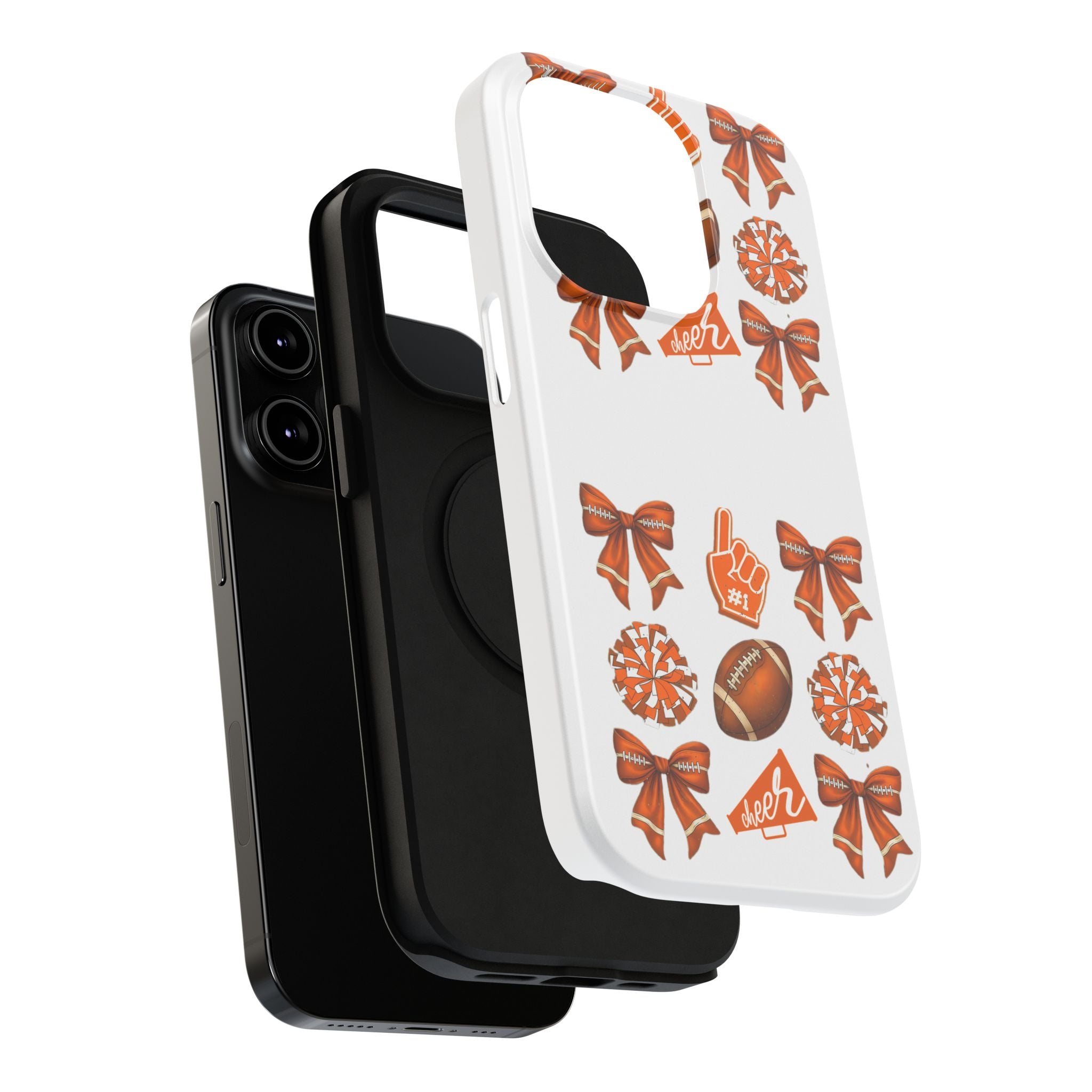 Customizable Orange-Themed Football Team Spirit Phone Case - Cheerful Accessories for Game Day, Unique Design for Fans, Sports Gift, Fall Celebrations, Team Pride