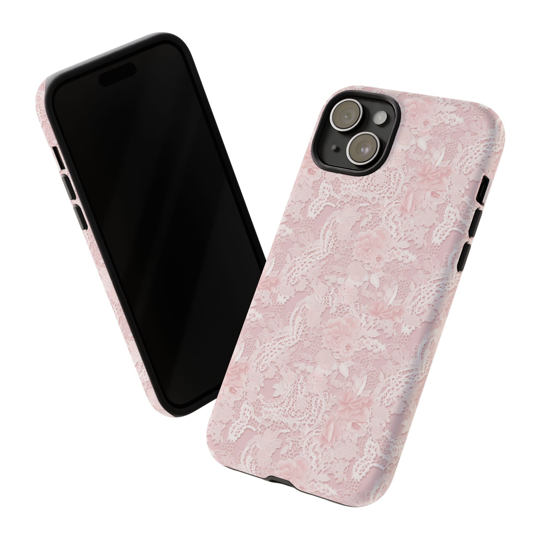 Customizable: Pink Floral Phone Case, Stylish Tough Cases, Unique Gift for Her, Cute Phone Accessories, Floral Tech Cover
