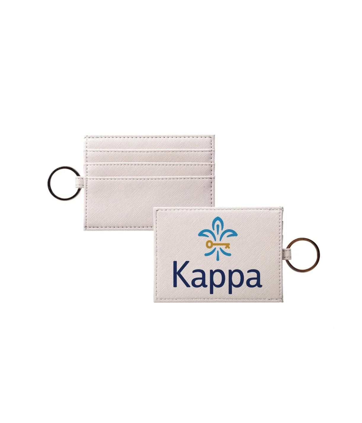 Kappa Vegan Saffiano Leather Keychain Card Holder