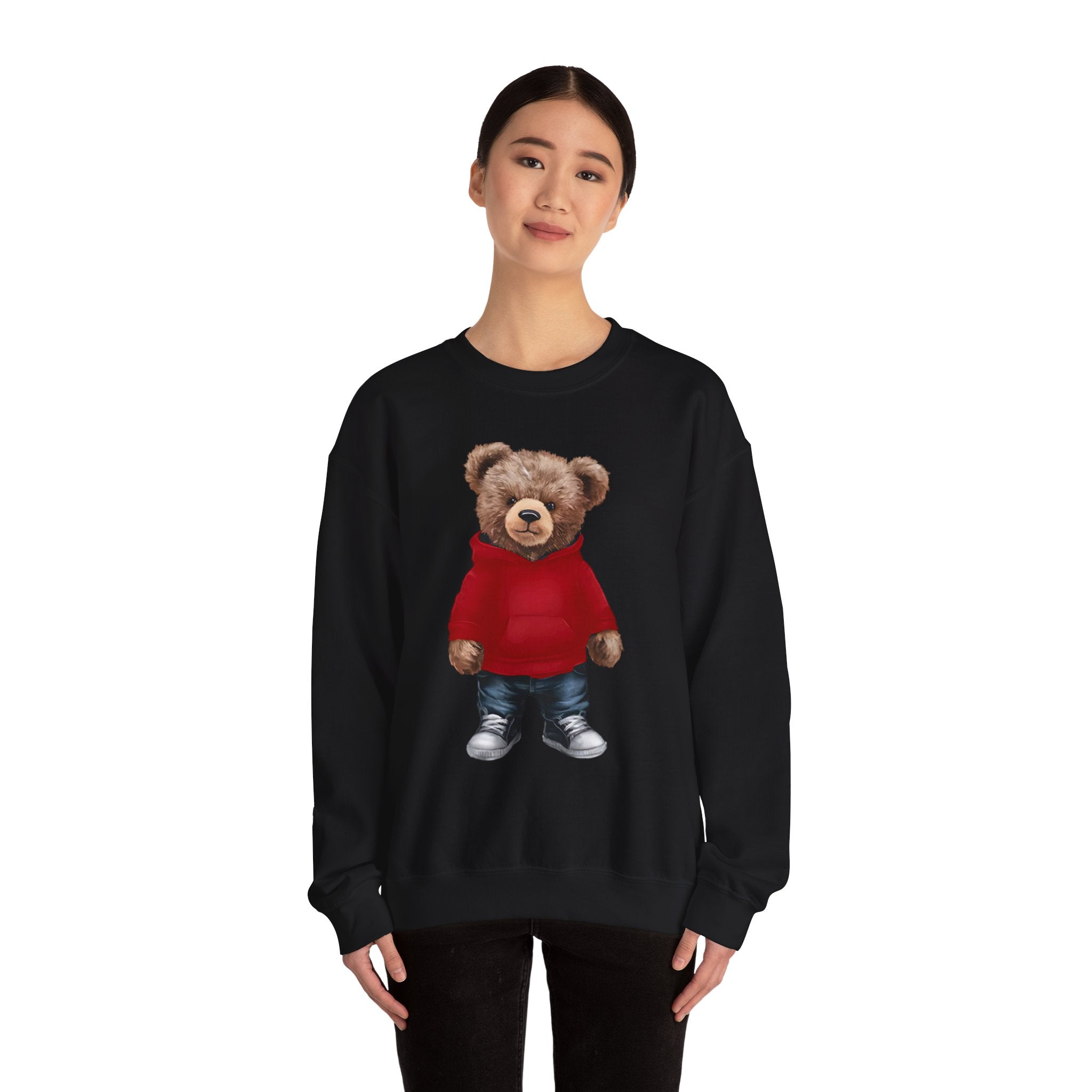 CUSTOMIZABLE: Cozy Bear Red Hoodie Sweatshirt Crewneck