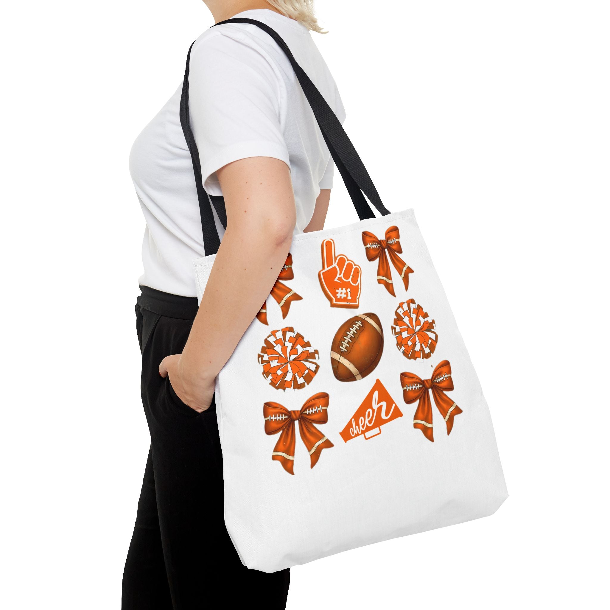 Orange Themed Game Day Tote Bag - College Commitment & Graduation Gift - School Pride Design