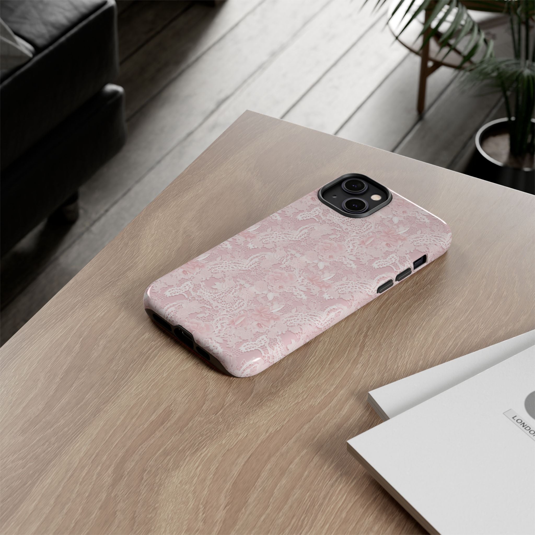 Customizable: Pink Floral Phone Case, Stylish Tough Cases, Unique Gift for Her, Cute Phone Accessories, Floral Tech Cover
