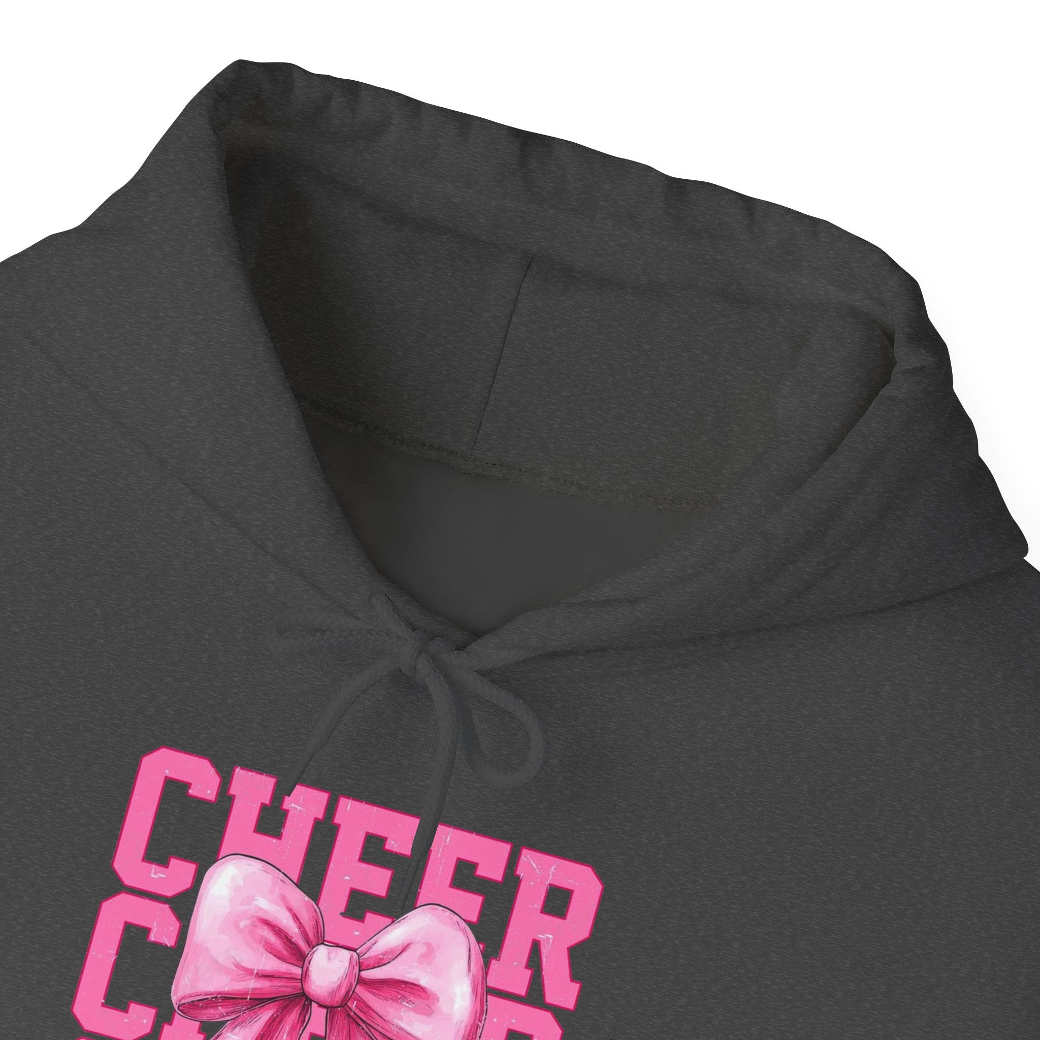 Cheerful Bow Hoodie - Perfect for Cheerleaders, Team Spirit, Dance, Everyday Wear, Gift for Coaches, Cheer Events