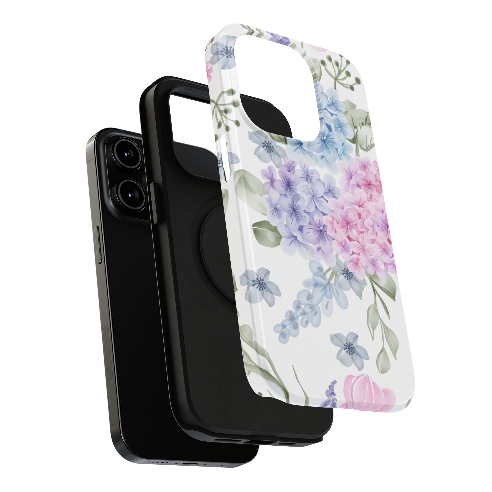 Customizable: Floral Hydrangea Impact-Resistant Phone Case