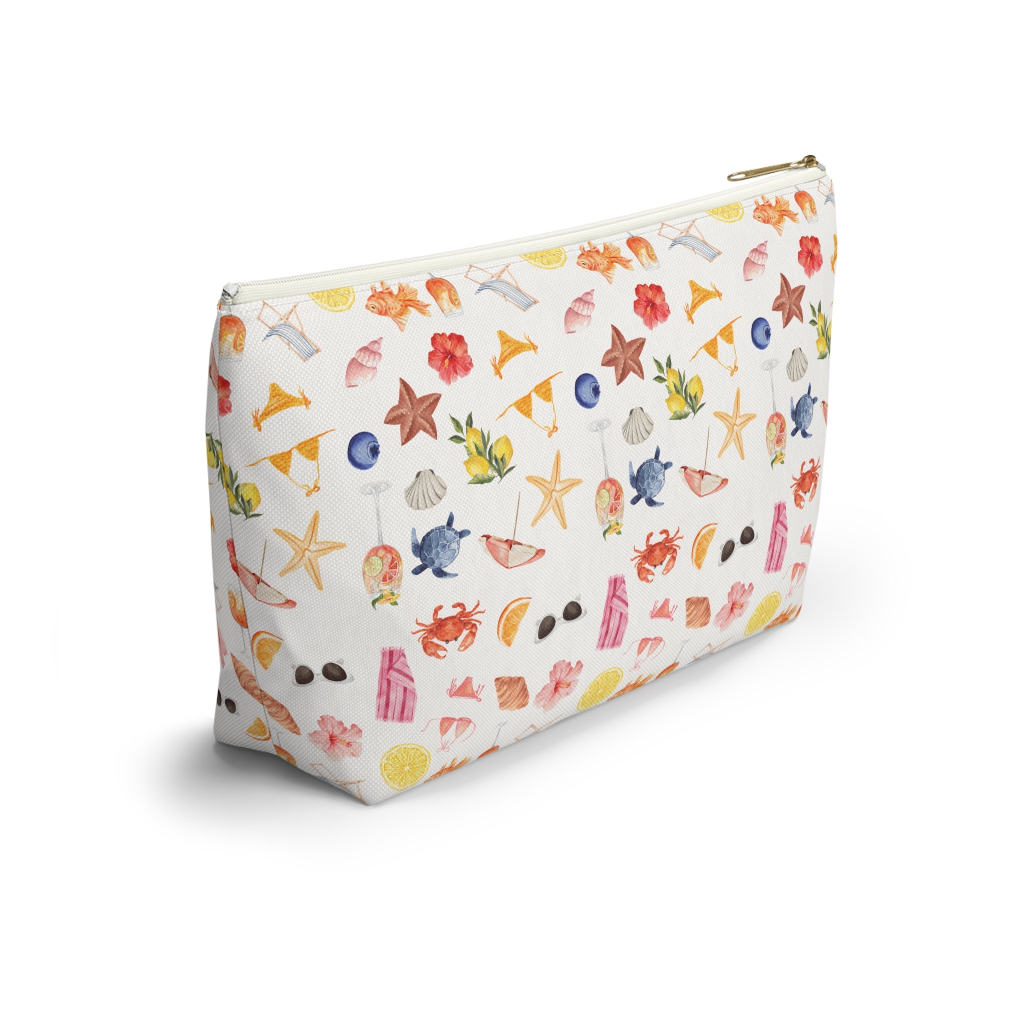 Customizable Beach-Themed Accessory/Makeup Pouch