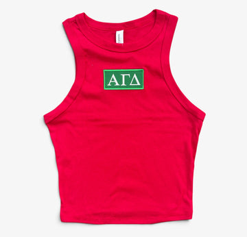 Alpha Gamma Delta Patch Crop Tank