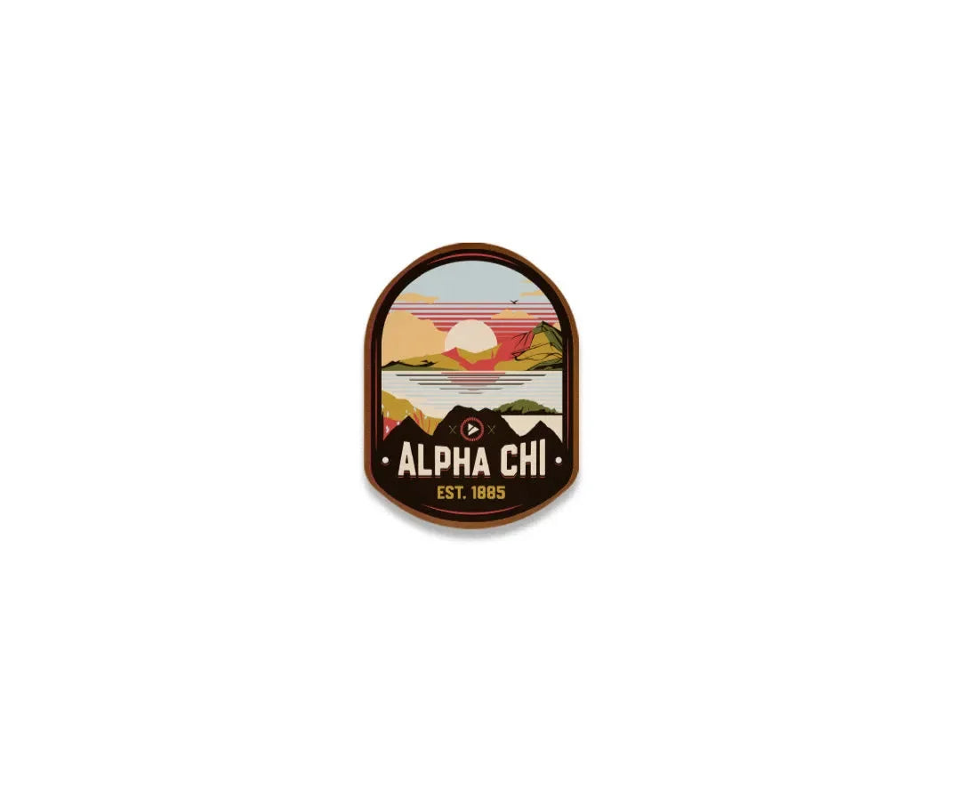 Alpha Chi Omega Richardson 112 UV Print Leatherette Patch Trucker Hat - Ventura