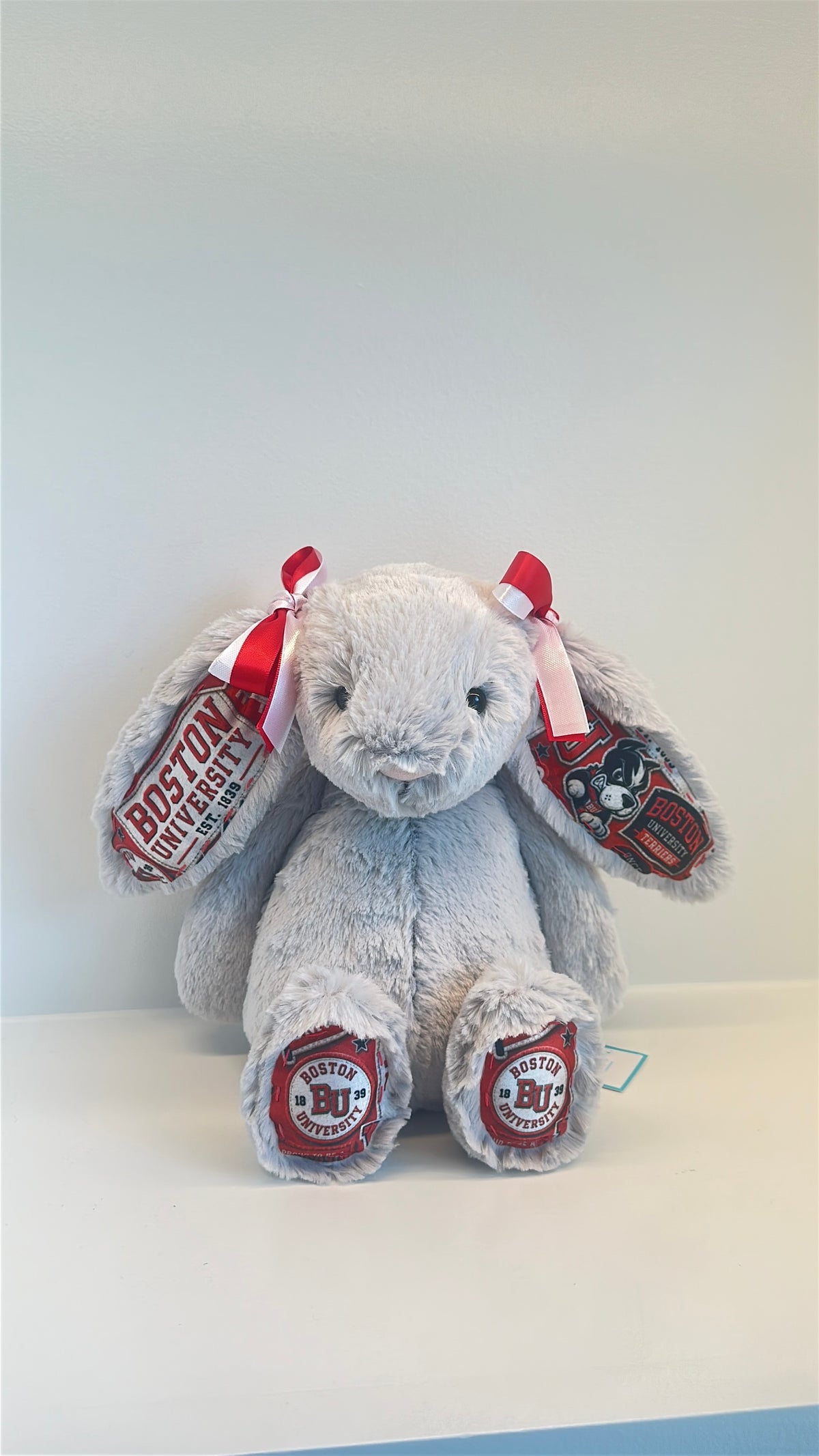 Boston University Custom College Jellycat Bashful Bunny