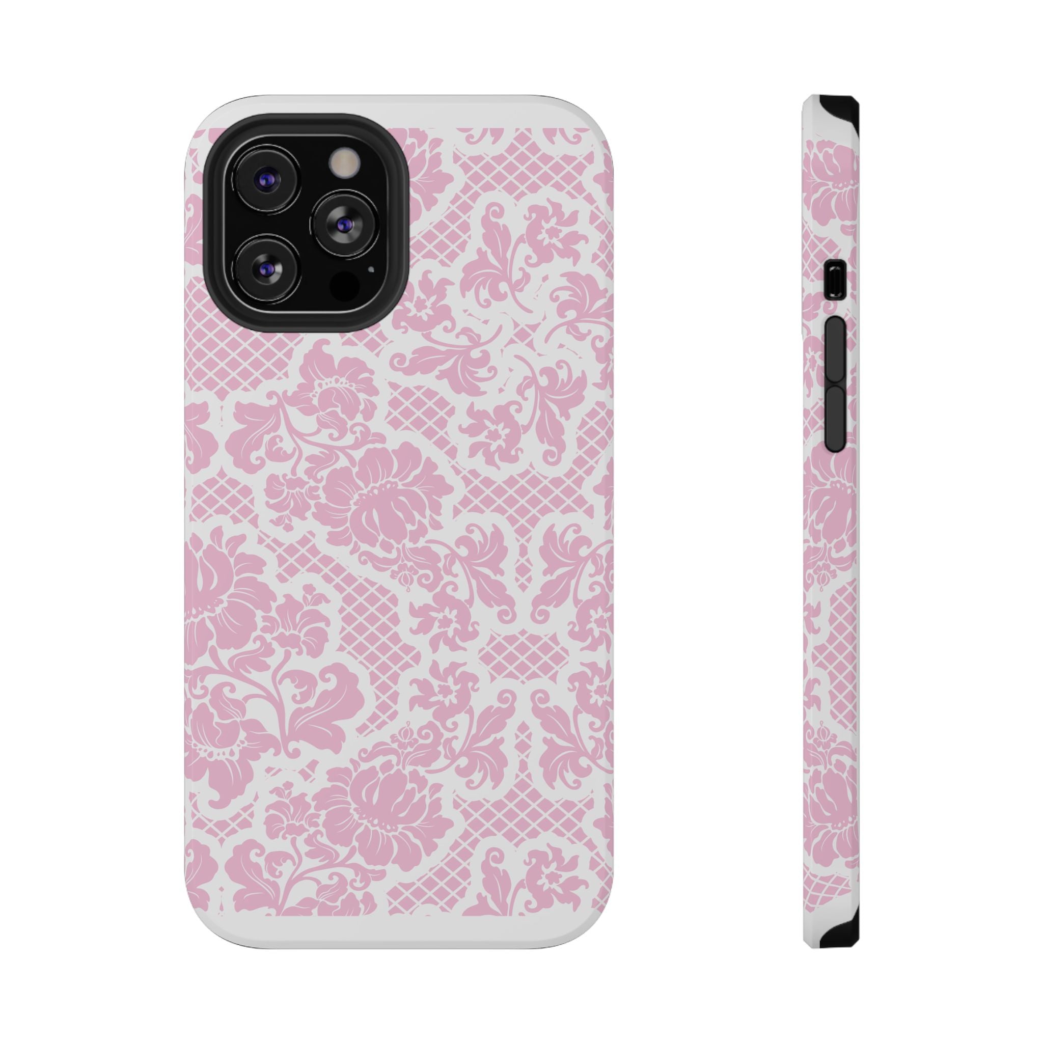 Customizable: Pink Lace Inspired Elegantly Chic Impact-Resistant Case