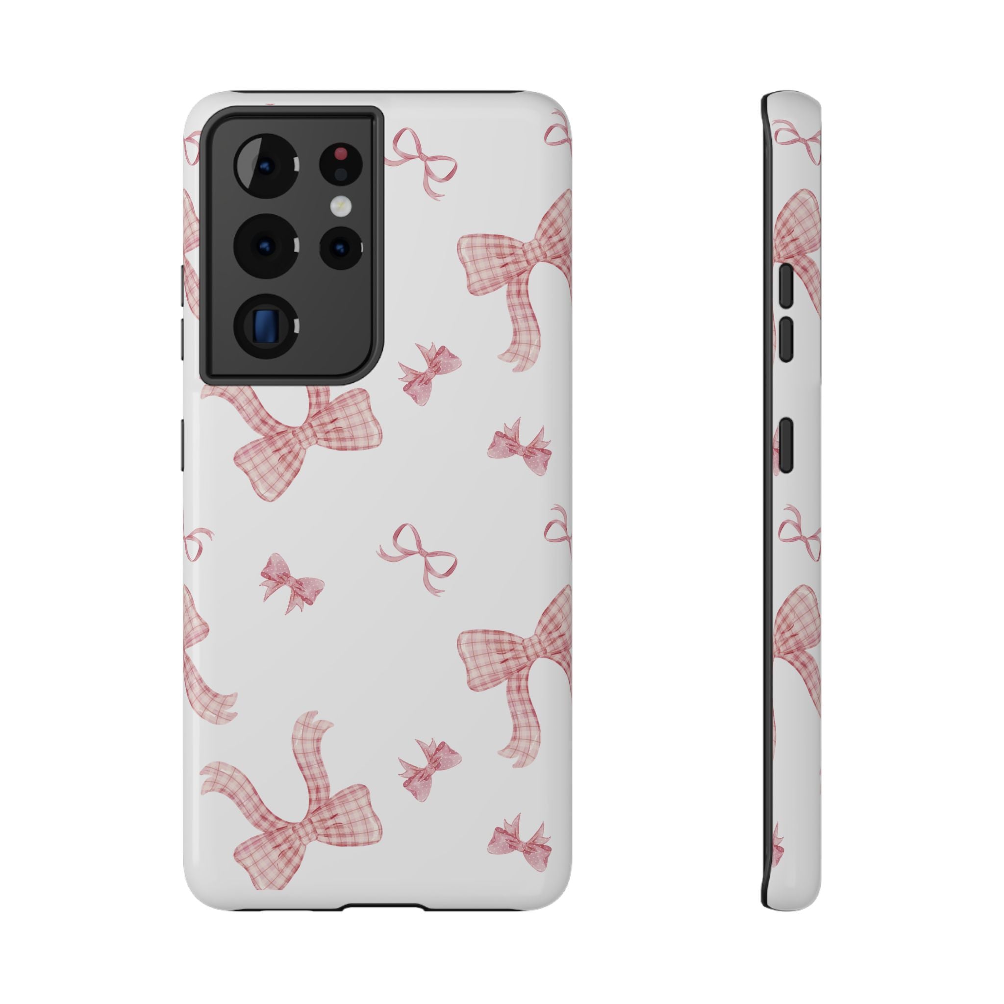 Customizable: Gingham Chic Bow Pattern Phone Case