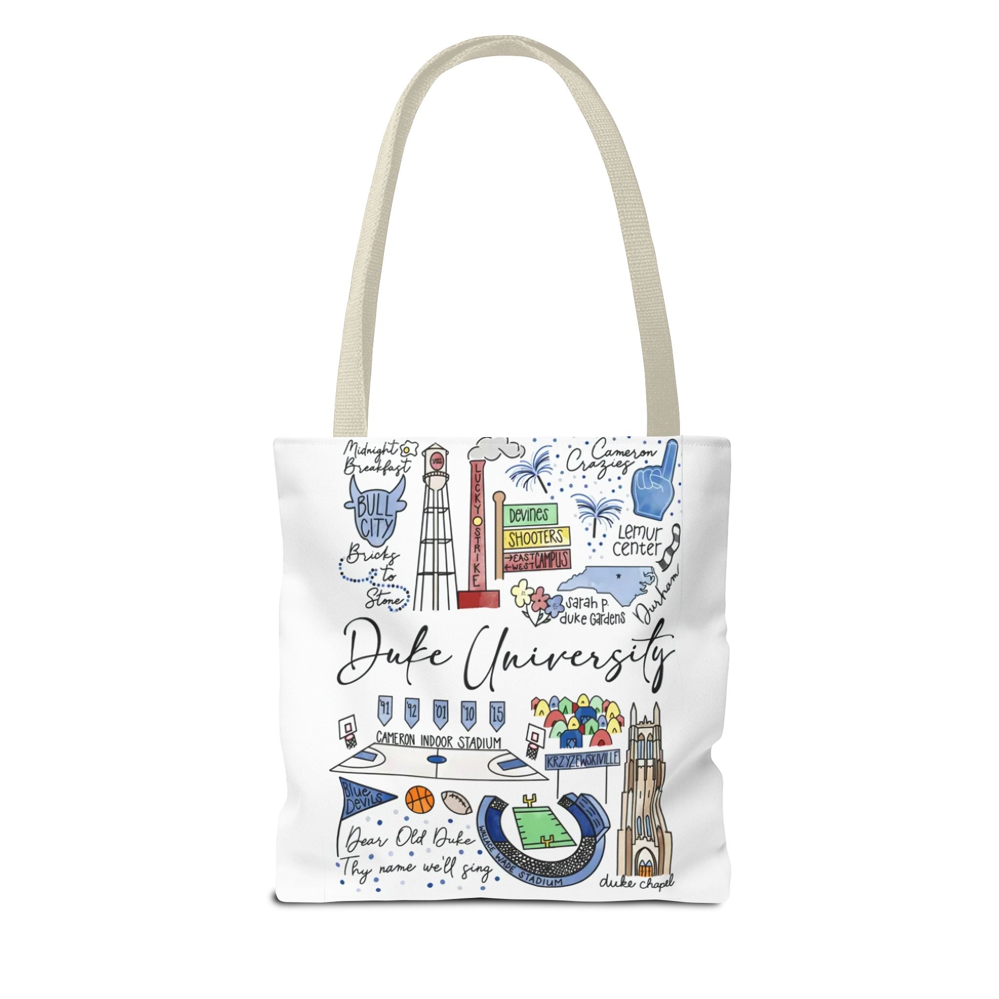 Duke University Tote Bag, College Spirit Bag, Campus Life Accessory, School Pride Gift, Eco-Friendly Shopping Bag