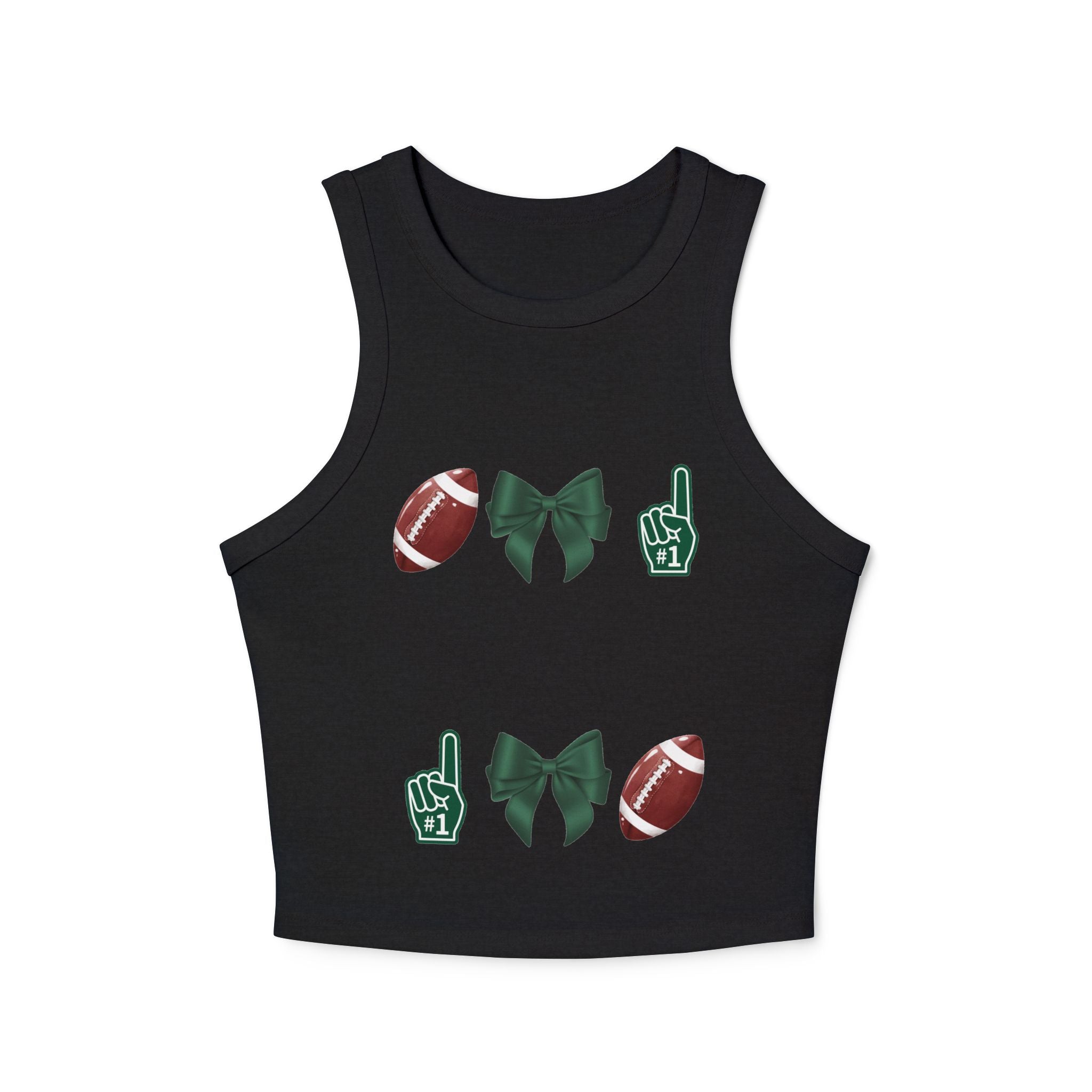 Customizable Green Football Gameday Racerback Tank