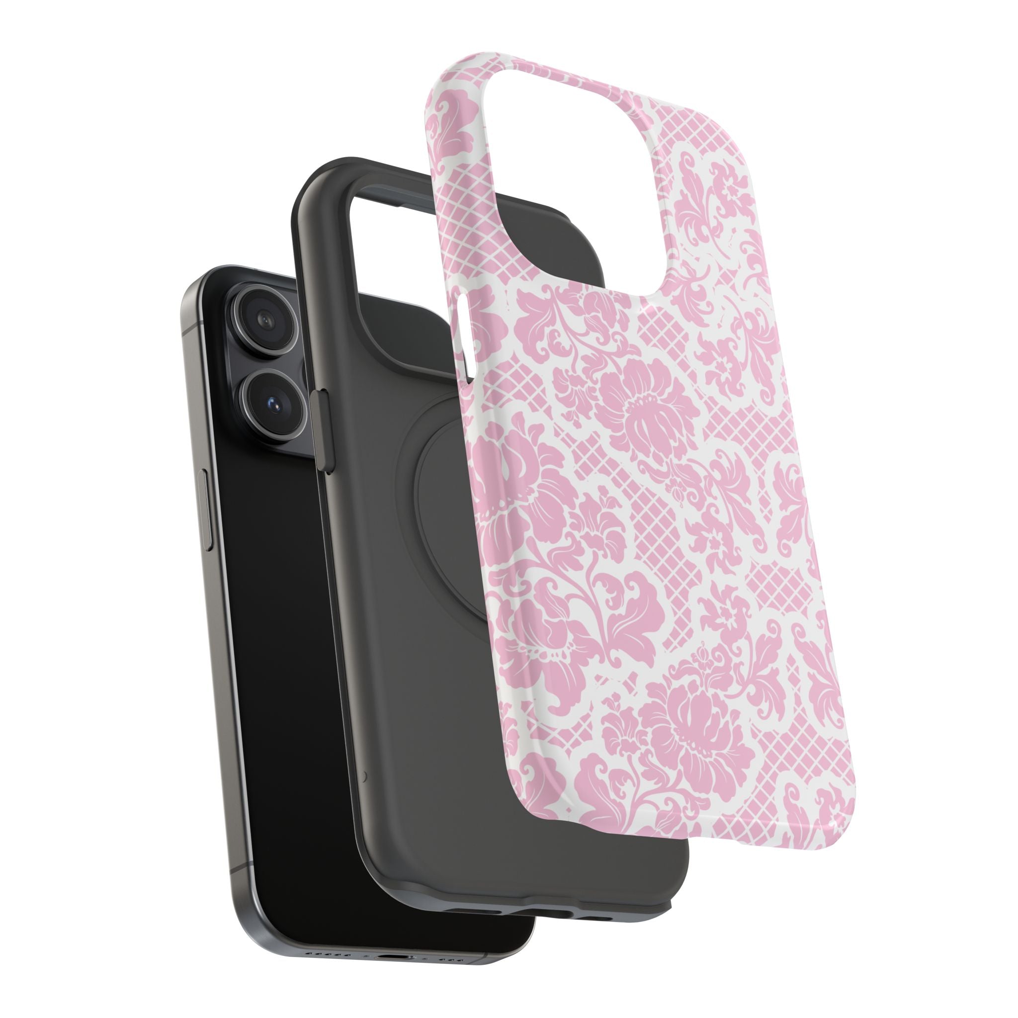 Customizable: Pink Lace Inspired Elegantly Chic Impact-Resistant Case
