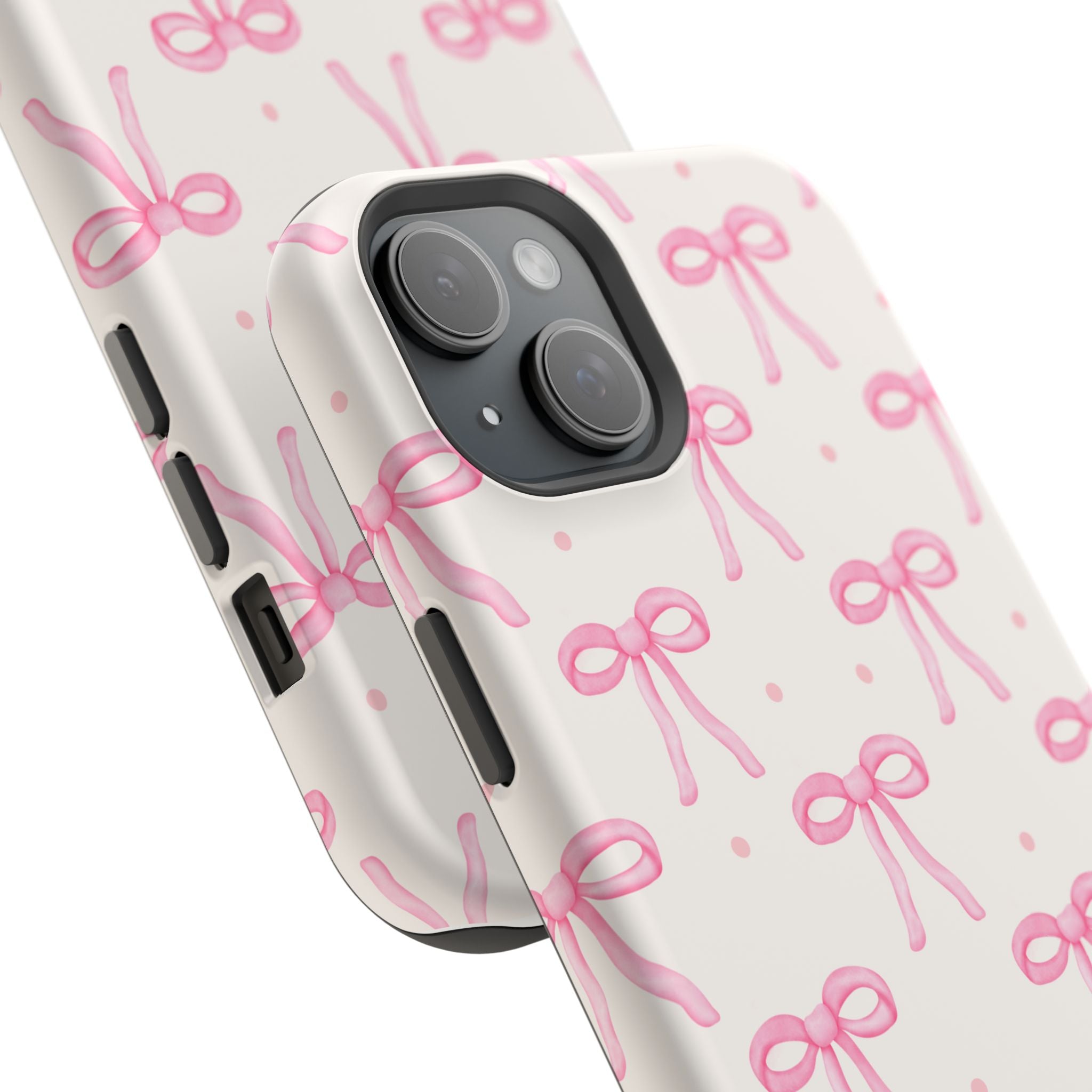 Customizable: Cute Pink Bow Impact-Resistant Phone Case